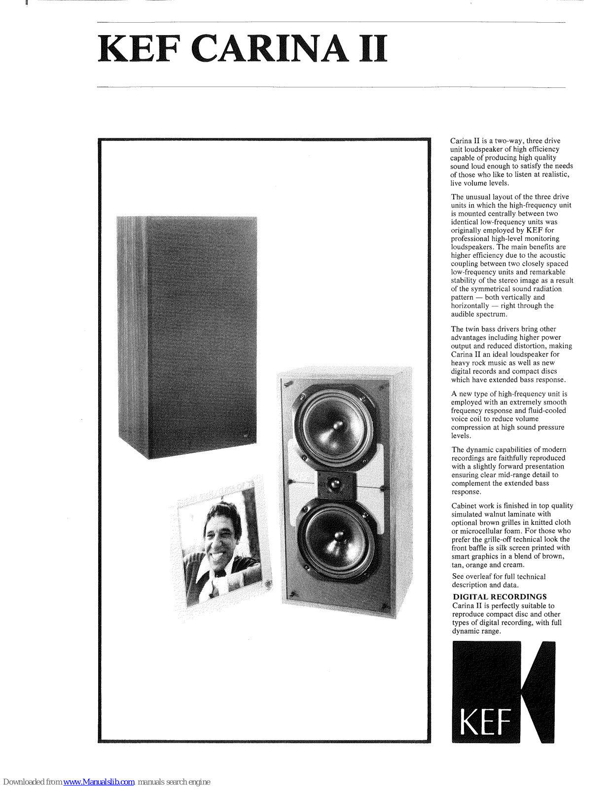 KEF Carina II Specification - ManualMachine.com