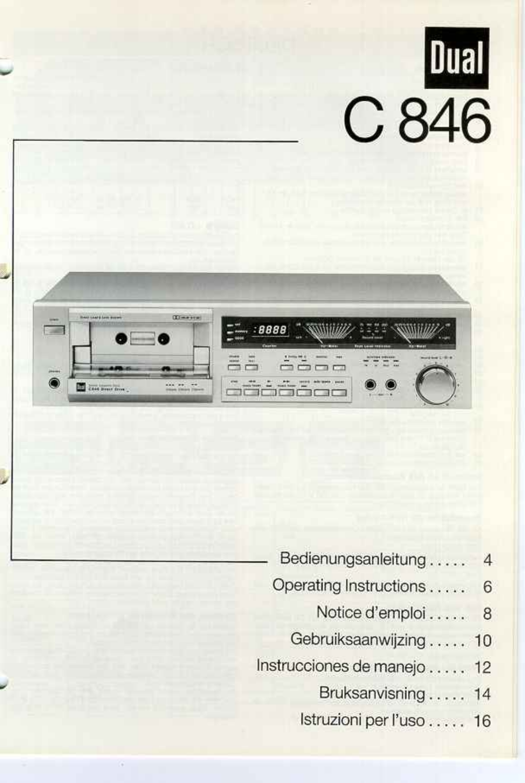 Dual C-846 Owners Manual