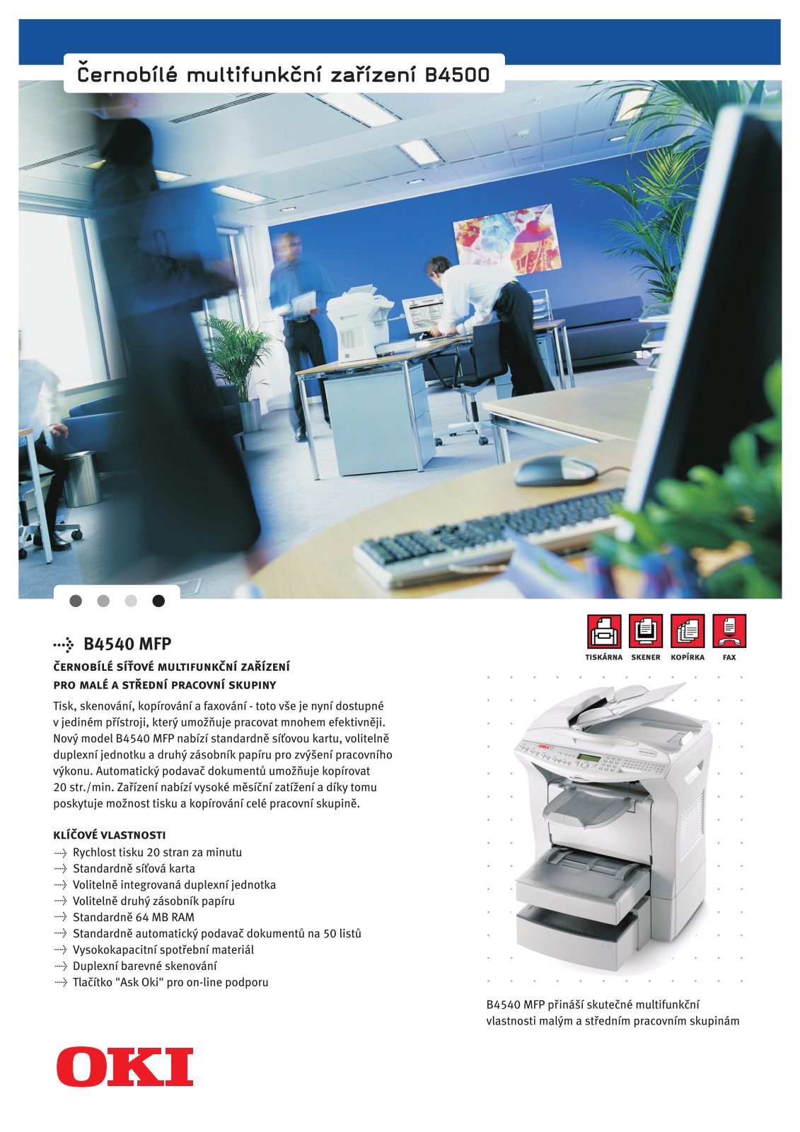 Oki B4540 MFP DATASHEET