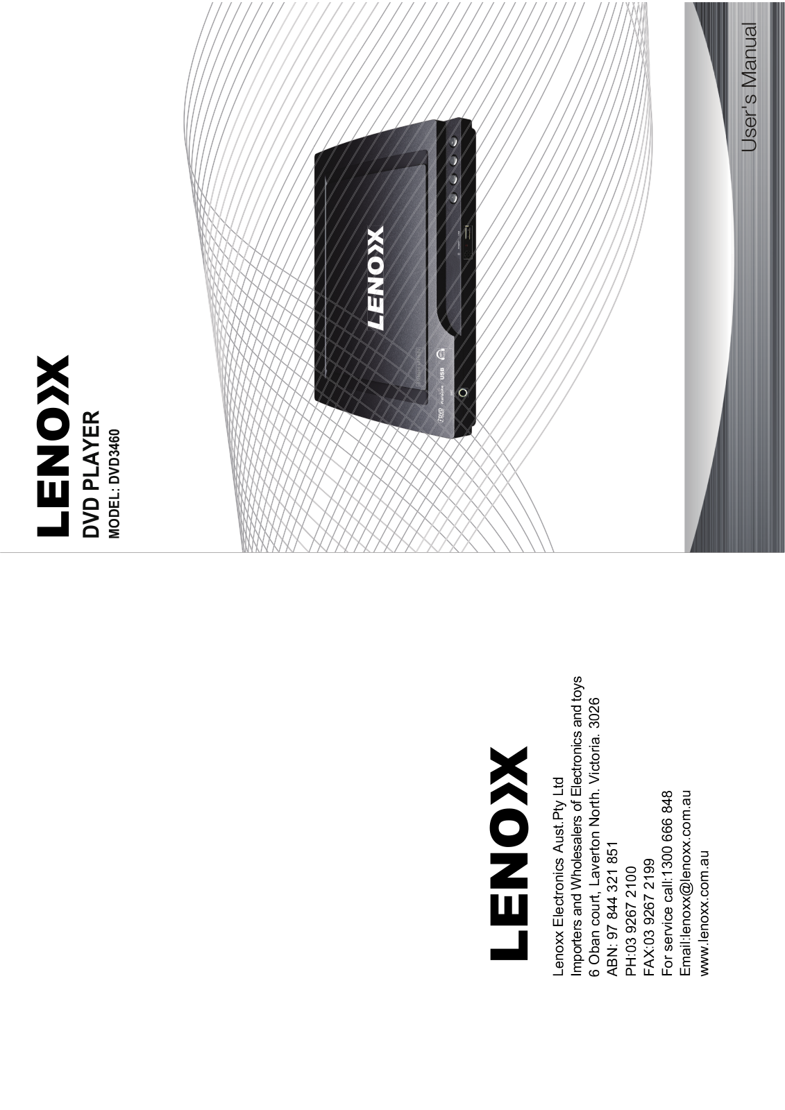 Lenoxx DVD3460 User Manual