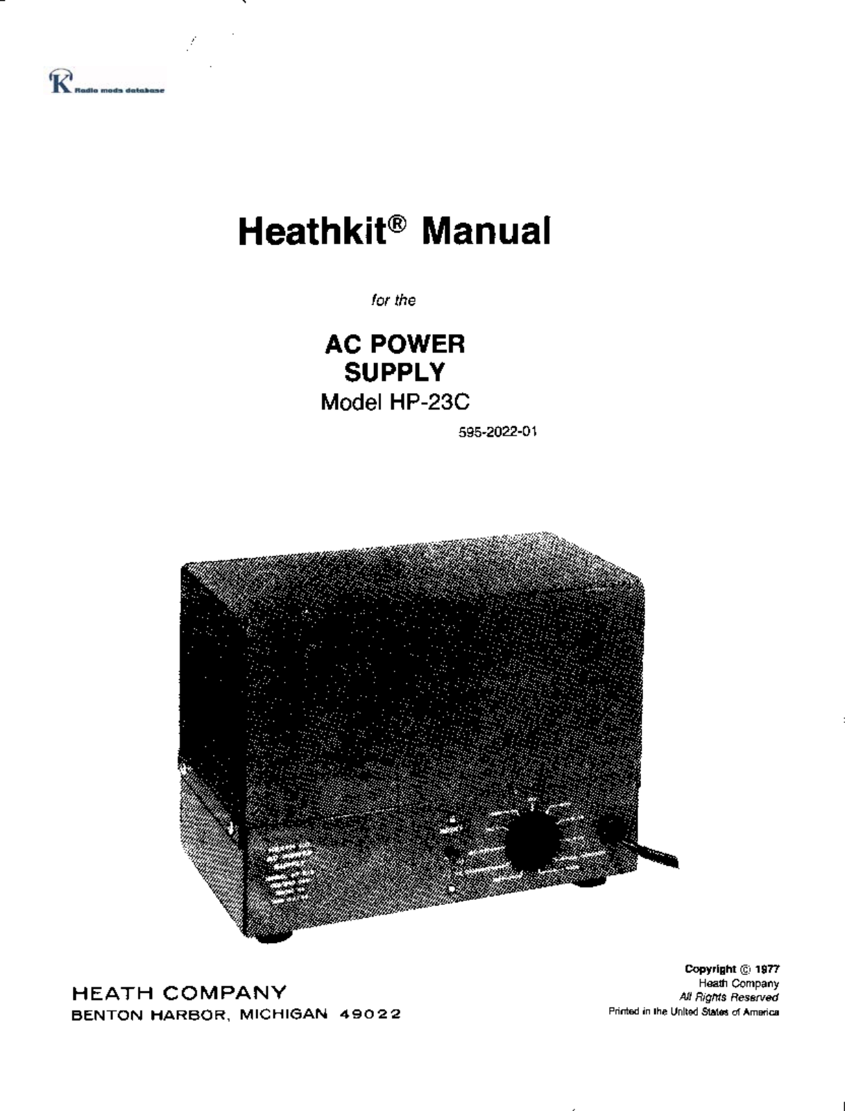 Heath Heathkit HP-23C Operation Manual