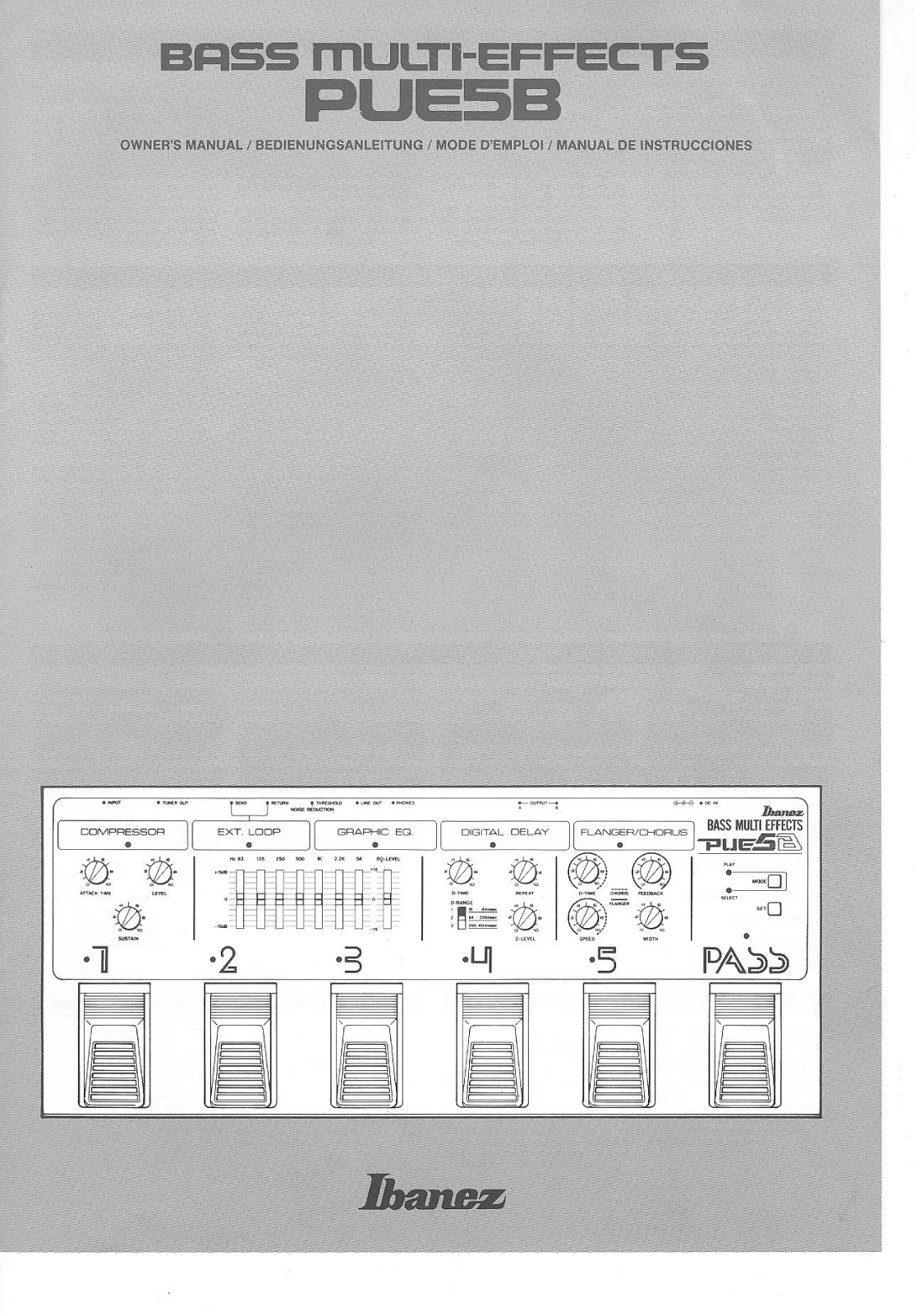 Ibanez PUE-5B Owner’s Manual