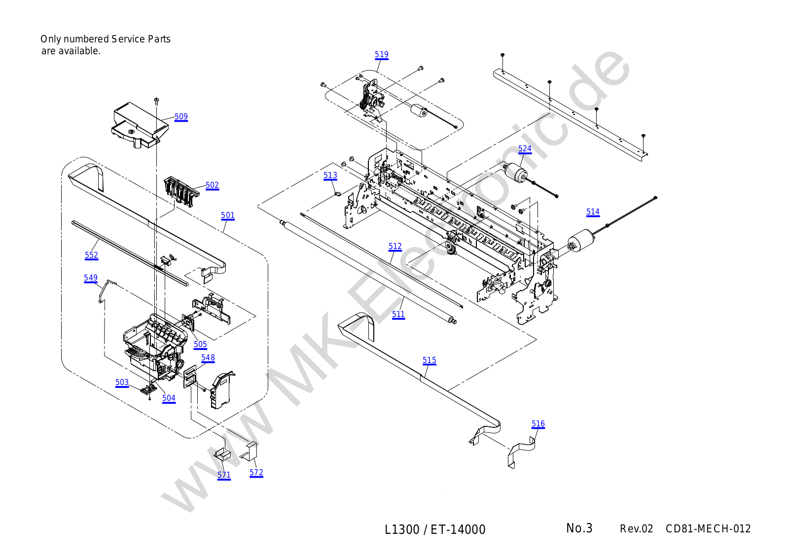 Epson L1800 Exploded Diagrams 6 9570