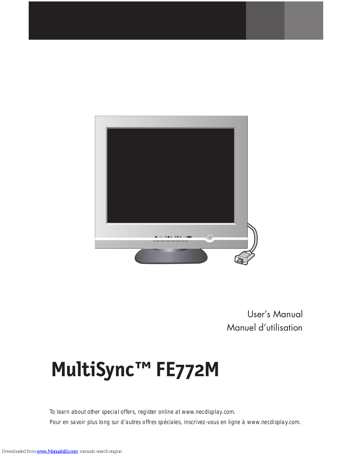 NEC MultiSync FE772M, FE772M-BK - MultiSync - 17