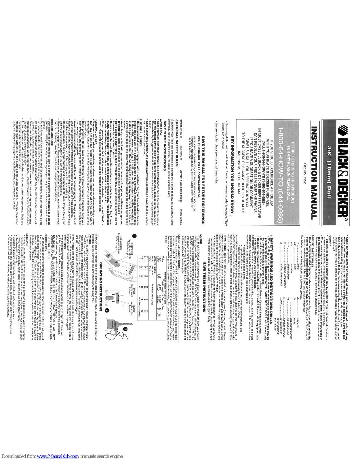 Black & Decker 7152 Instruction Manual