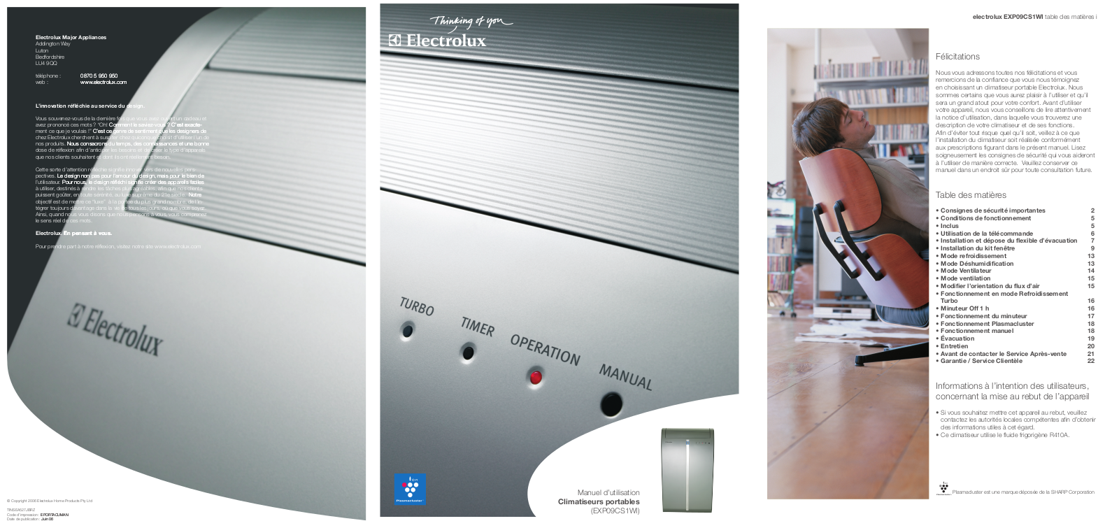 electrolux EXP09CS1WI User Manual