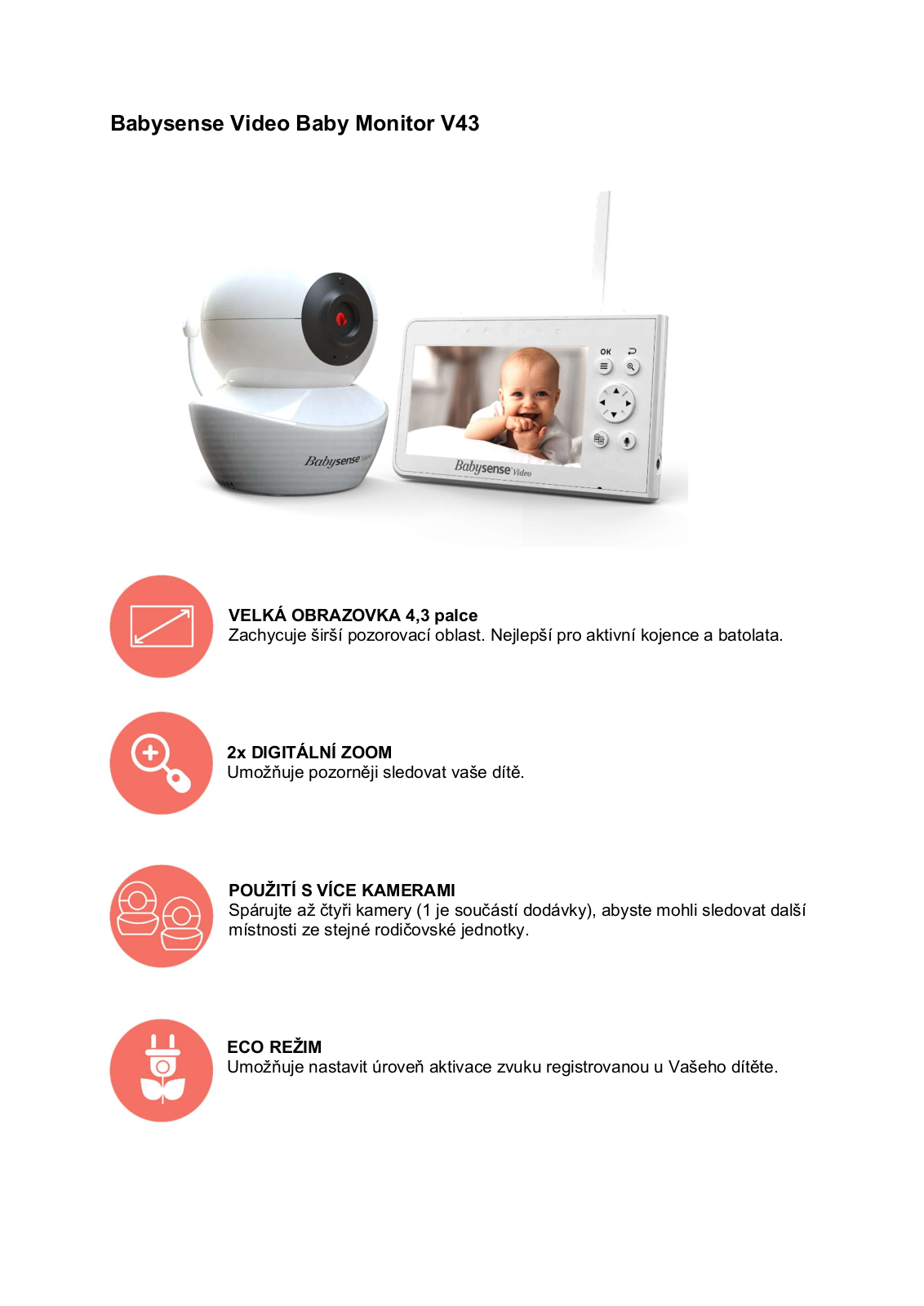 Babysense Video Baby Monitor V43 User Manual