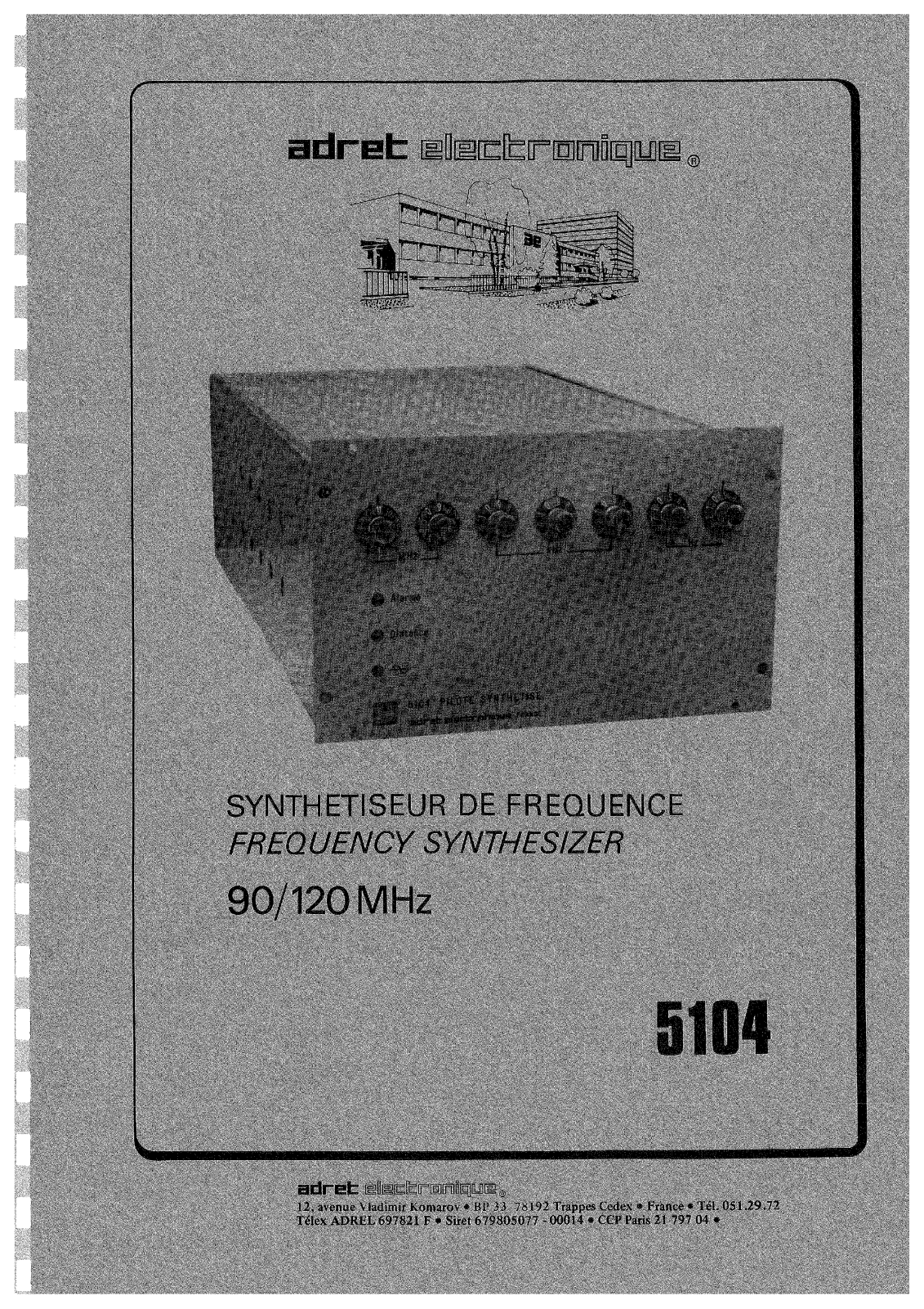 Adret Electronique 5104 Instruction Manual