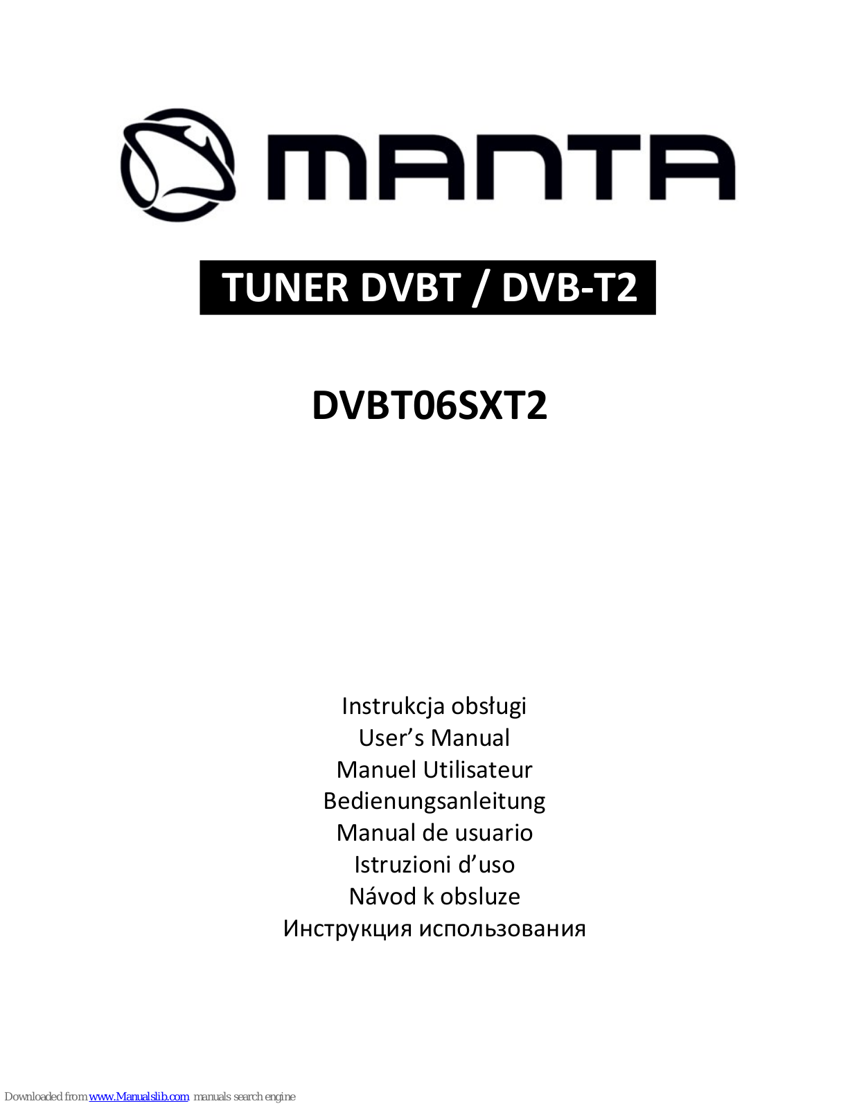 Manta DVBT06SXT2 User Manual