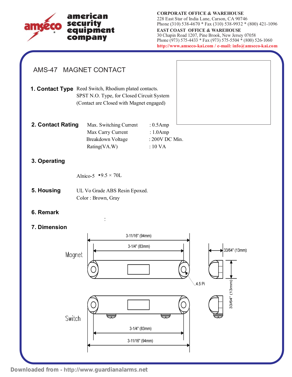 Amseco AMS-47 User Guide - ManualMachine.com