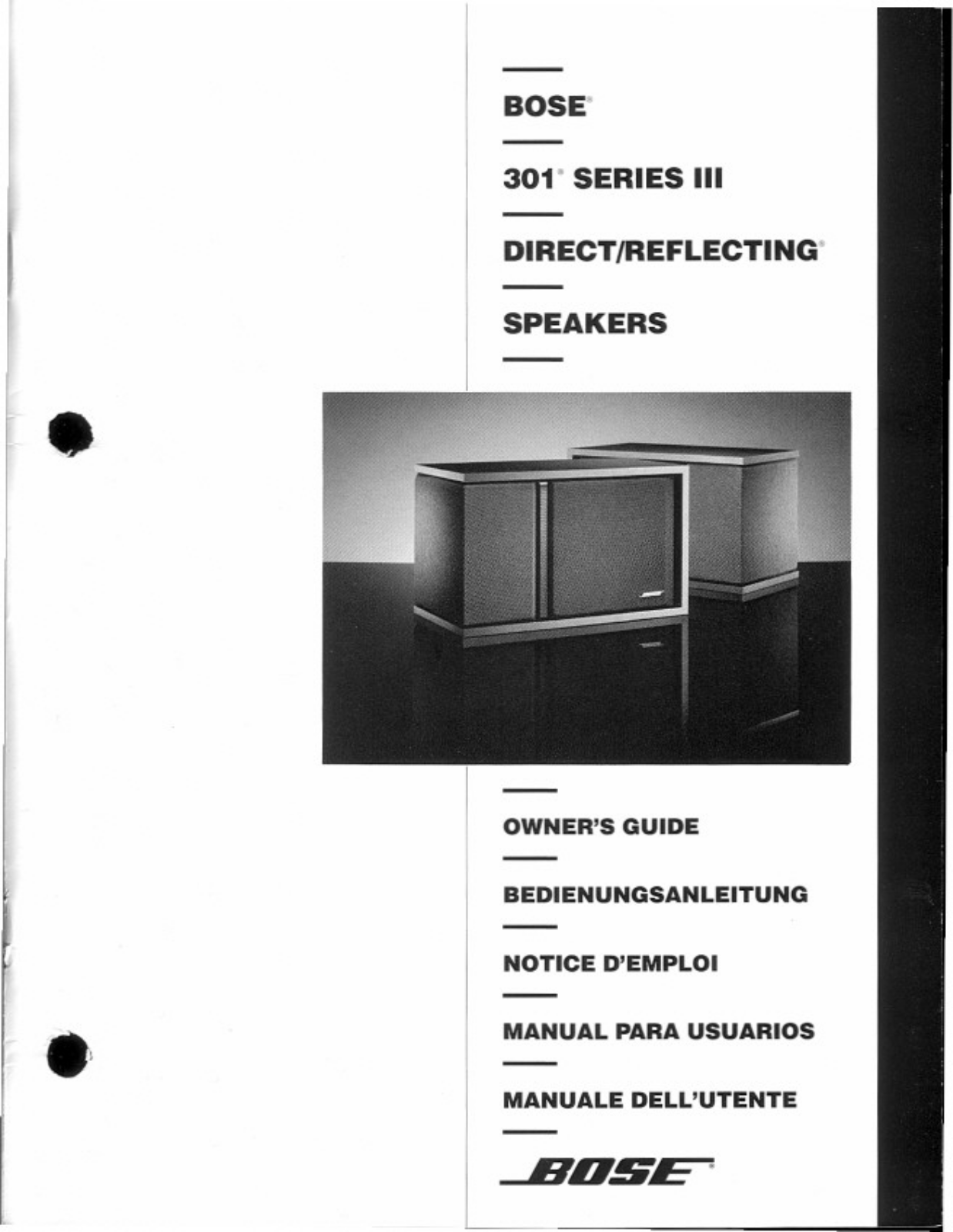 Bose 301III Owner Manual