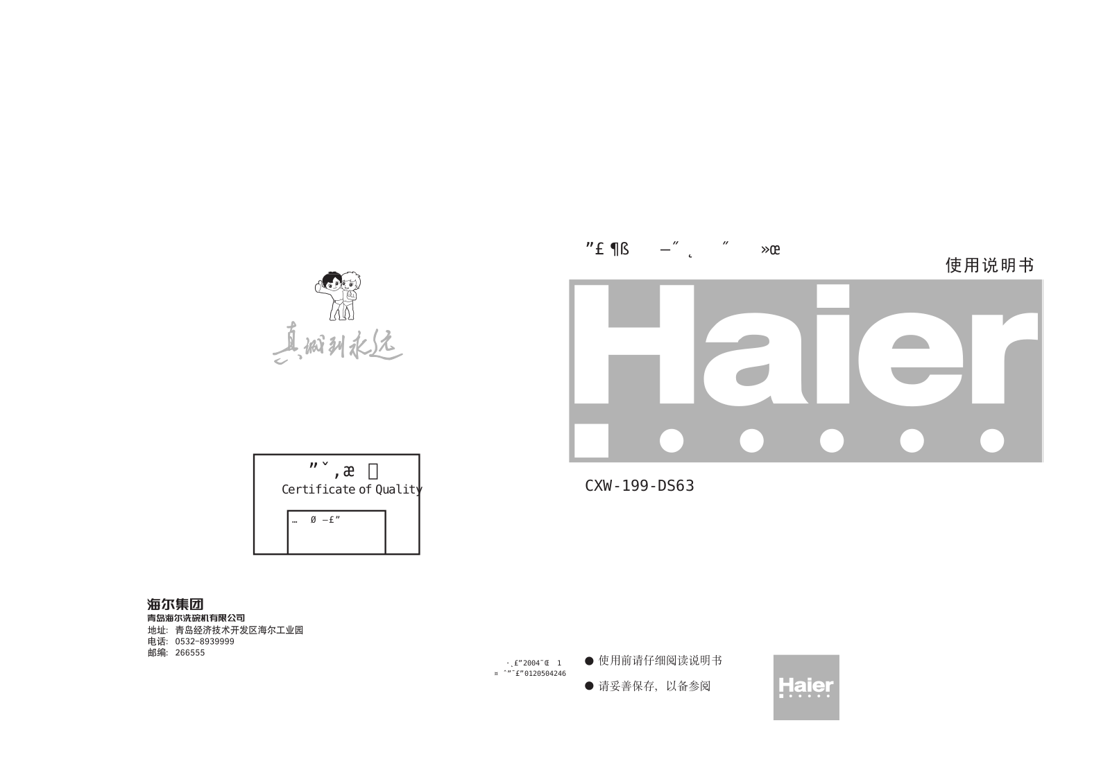 Haier CXN-199-DS63 User Manual