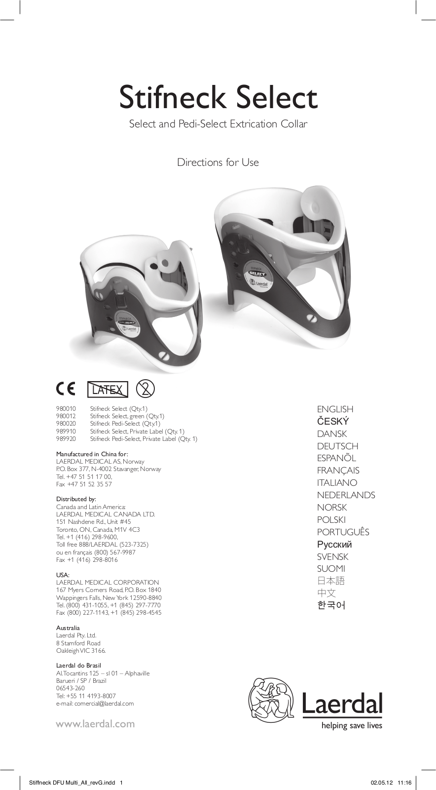 Laerdal Stifneck Select Collars User Manual