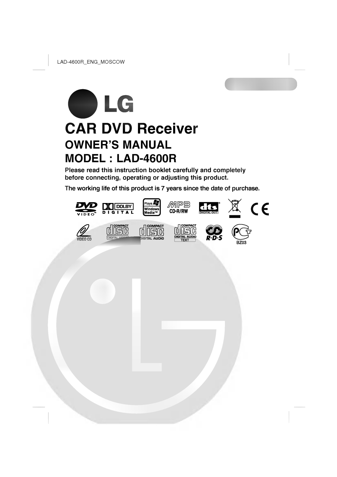 LG LAD-4600R User guide