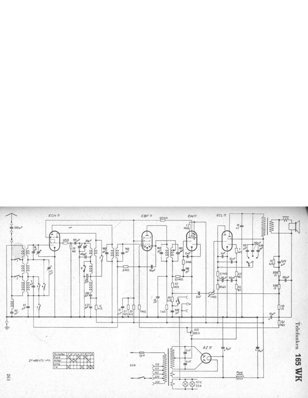 Telefunken 165-WK Schematic