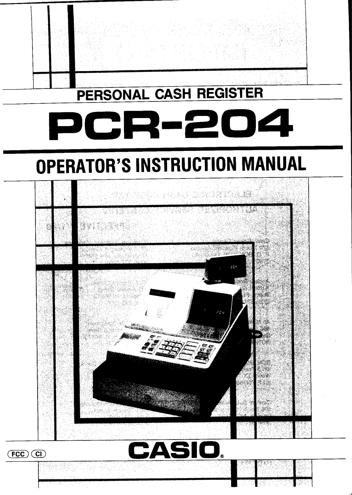 Casio PCR-204 Owner's Manual