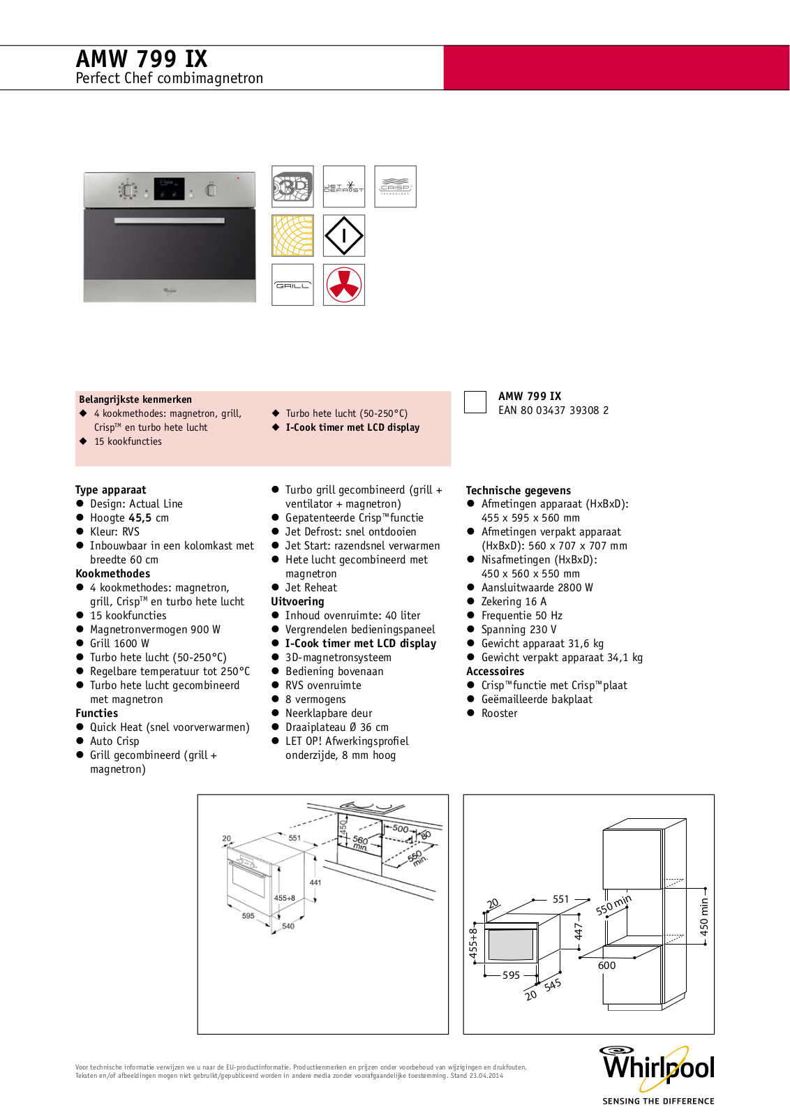 Whirlpool AMW 799 IX INSTRUCTION FOR USE