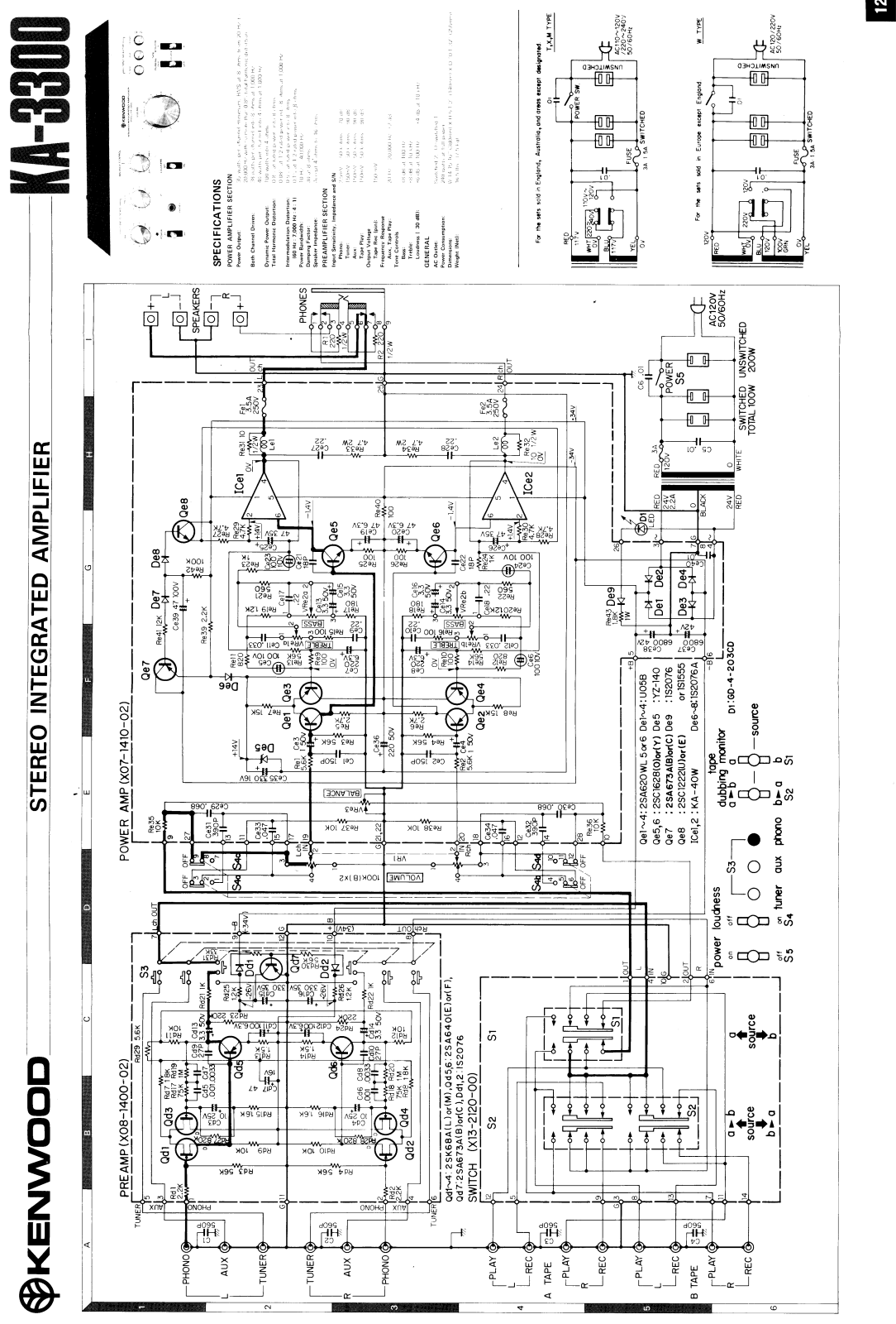 Kenwood KA-3300 Schematic