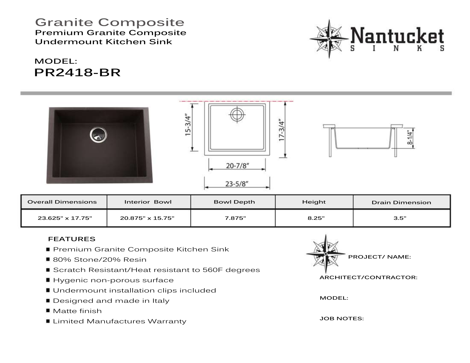 Nantucket PR2418BR User Manual