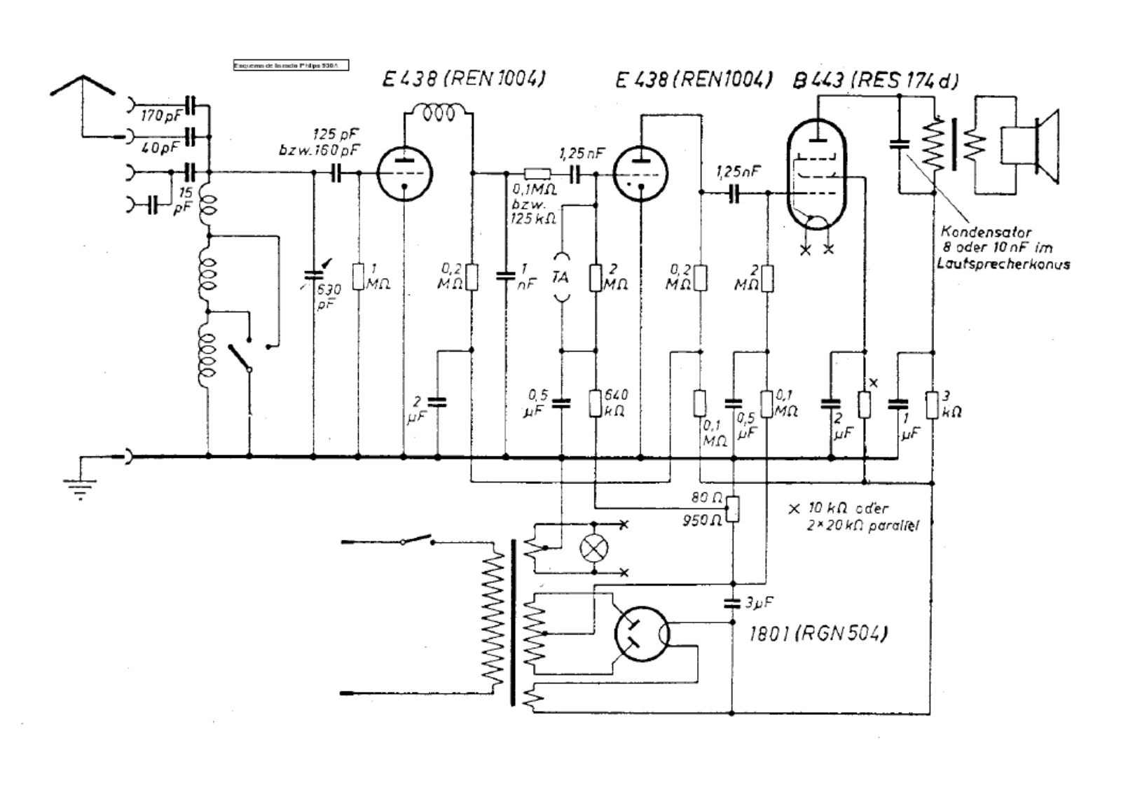Philips 930a schematic