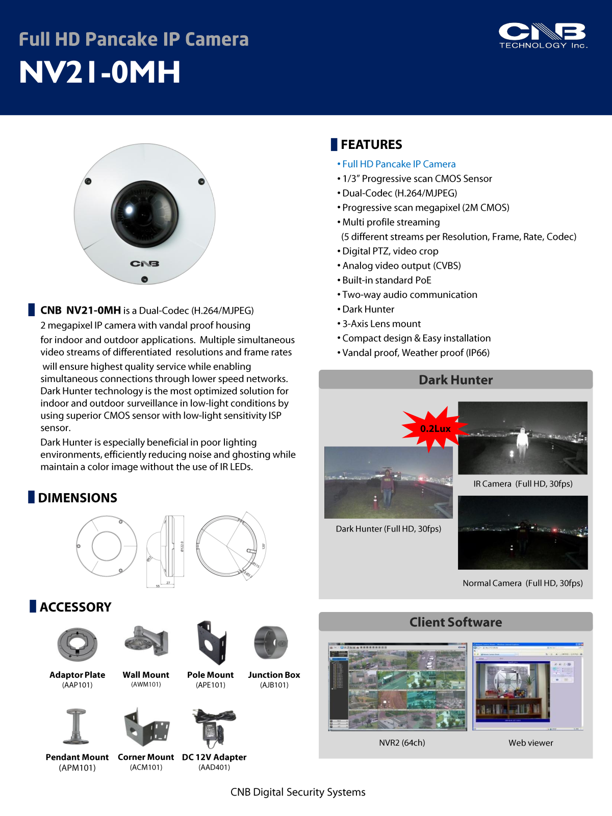 CNB NV21-0MH Specsheet