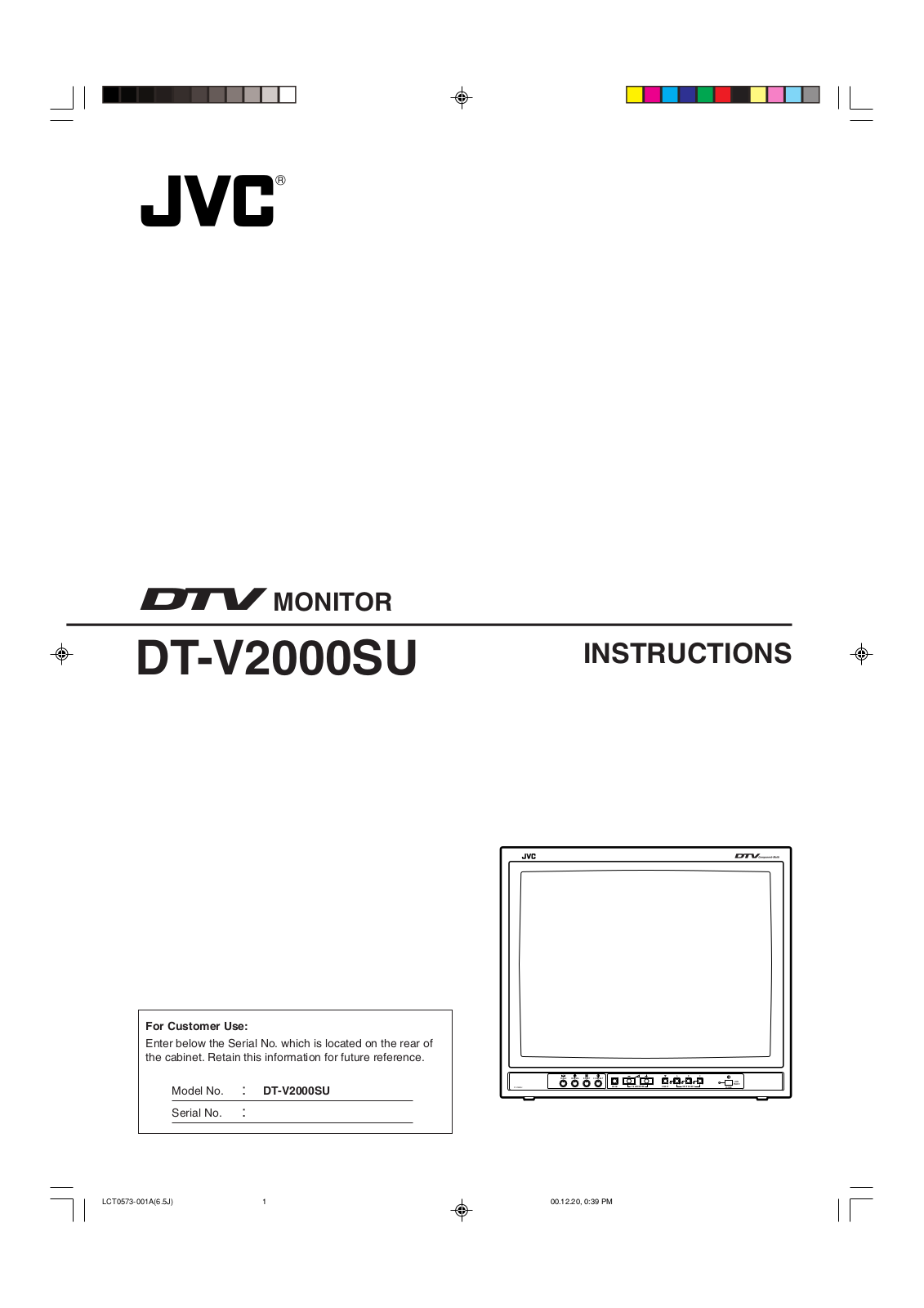 JVC DT-V2000SU User Manual