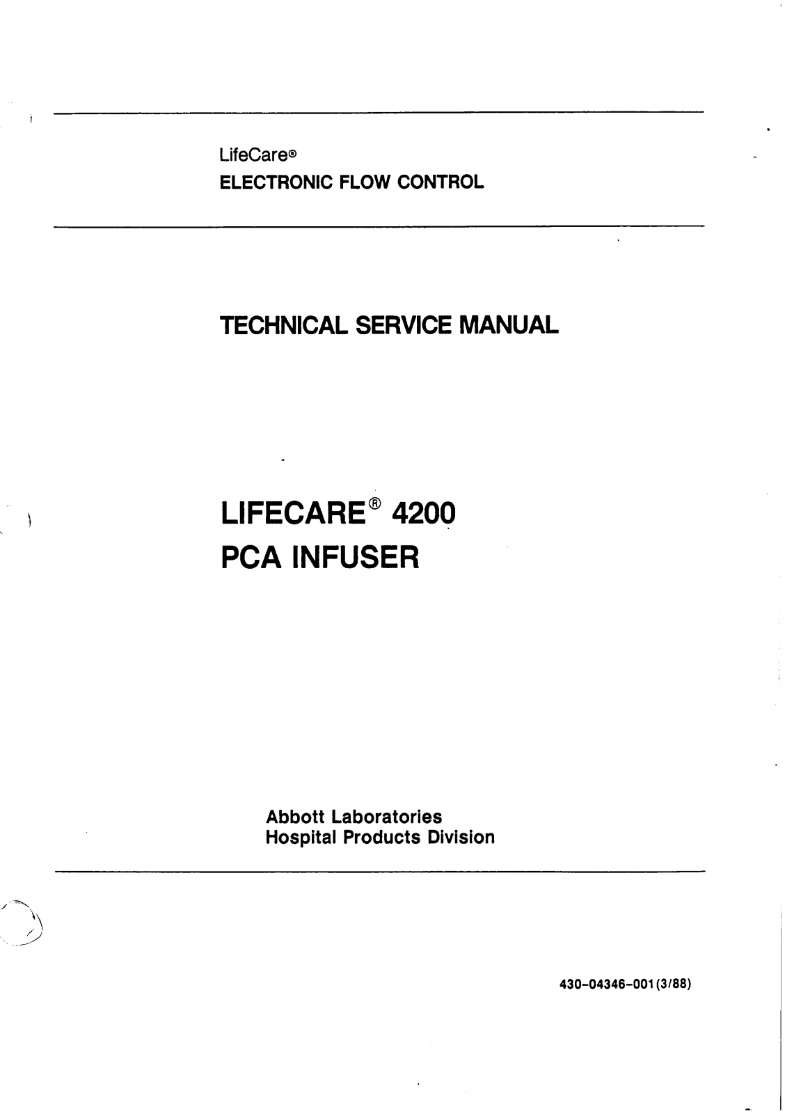 Abbott Lifecare 4200 Service manual