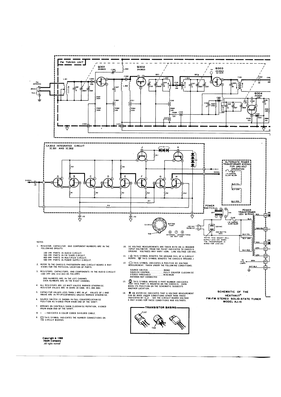 Heath Company AJ-15 Schematic