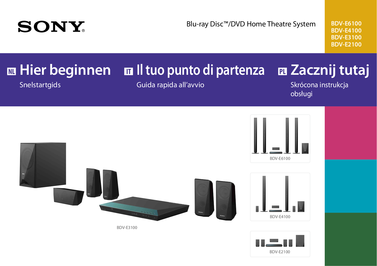 Sony BDV-E6100 Users guide