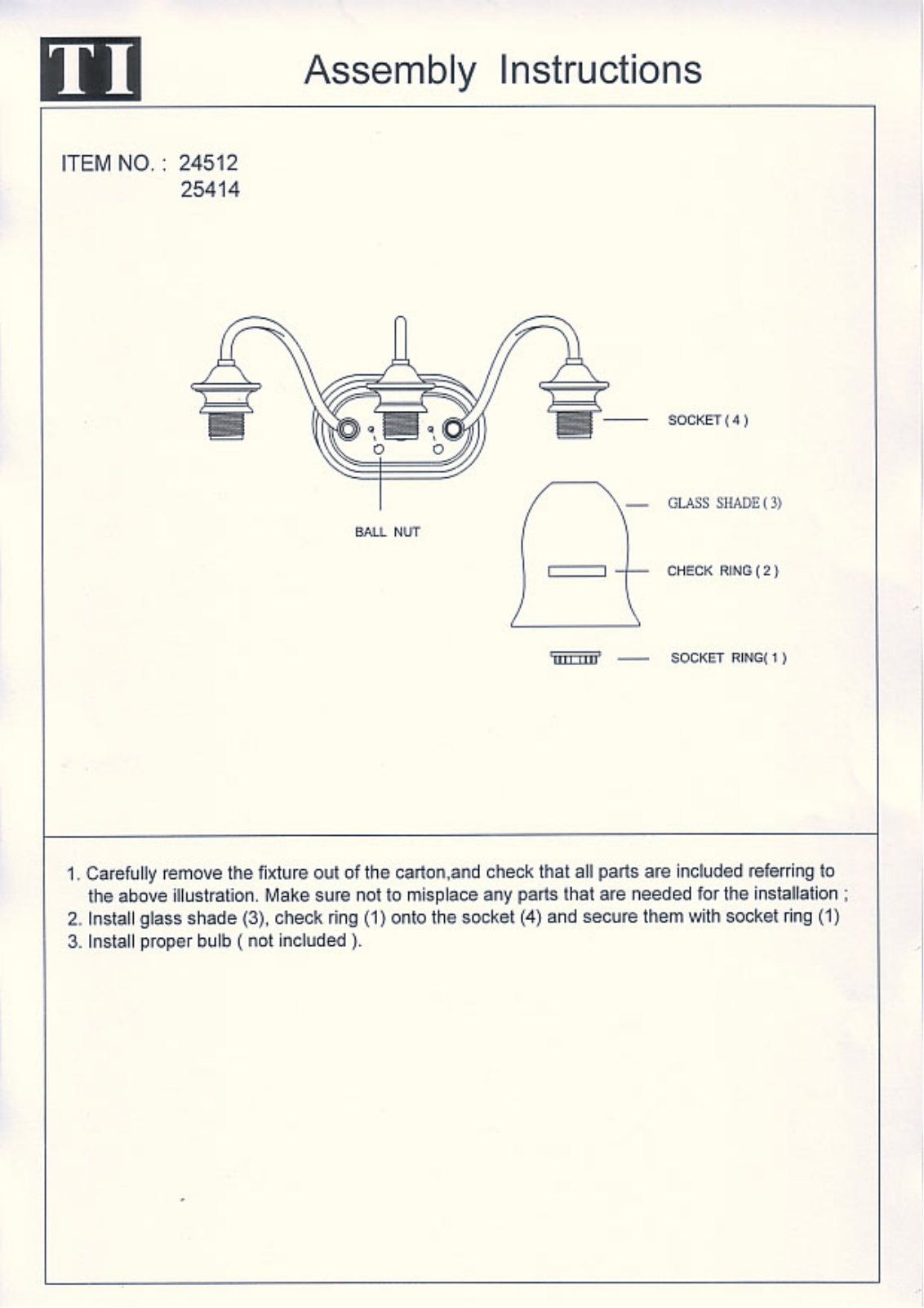 Triarch 25414, 24512 User Manual