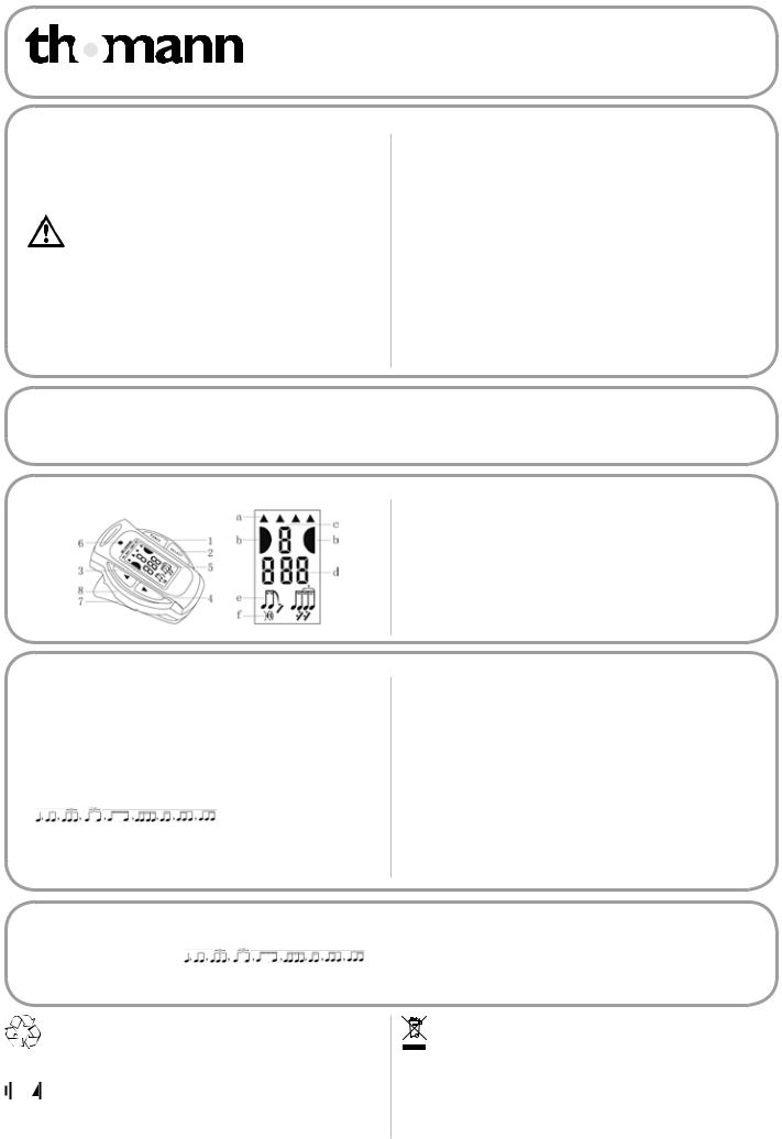 Thomann CM-10 Quick start guide