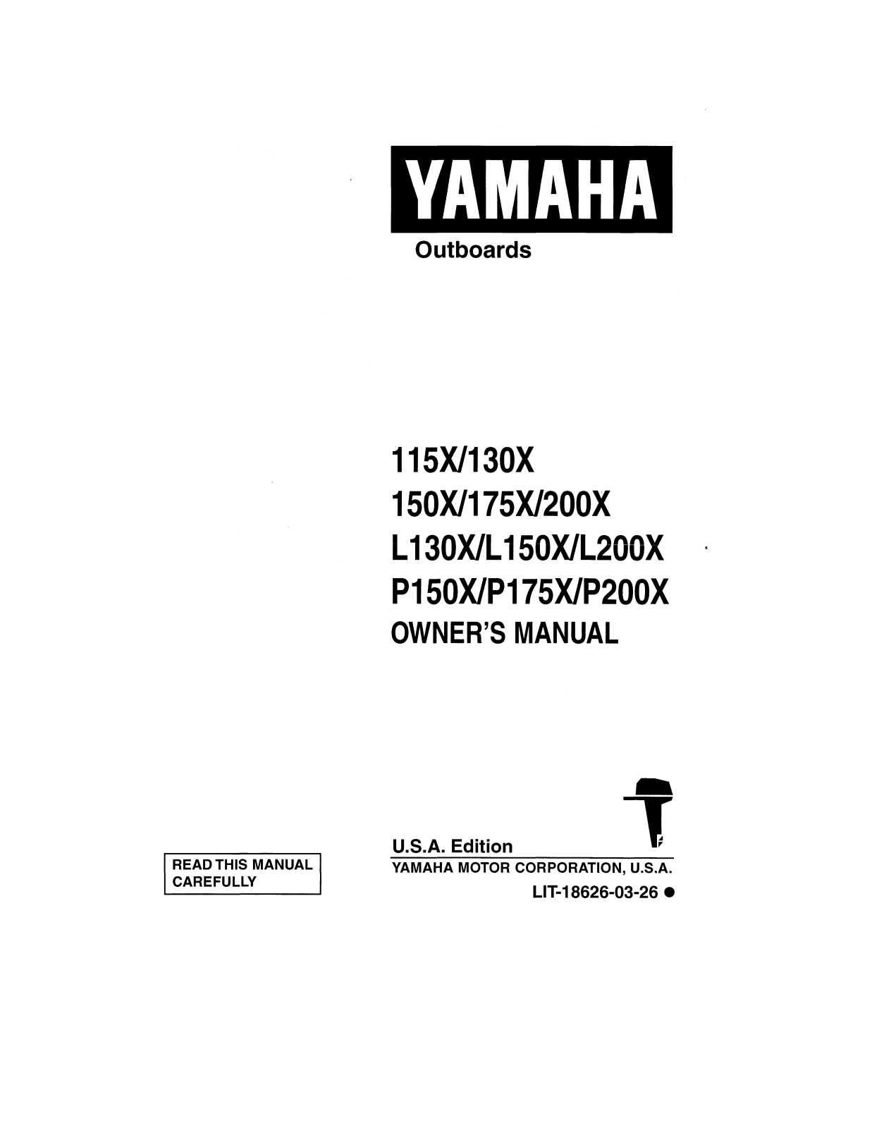 Yamaha P175X, P150X, P200X, 150X, L150X User Manual