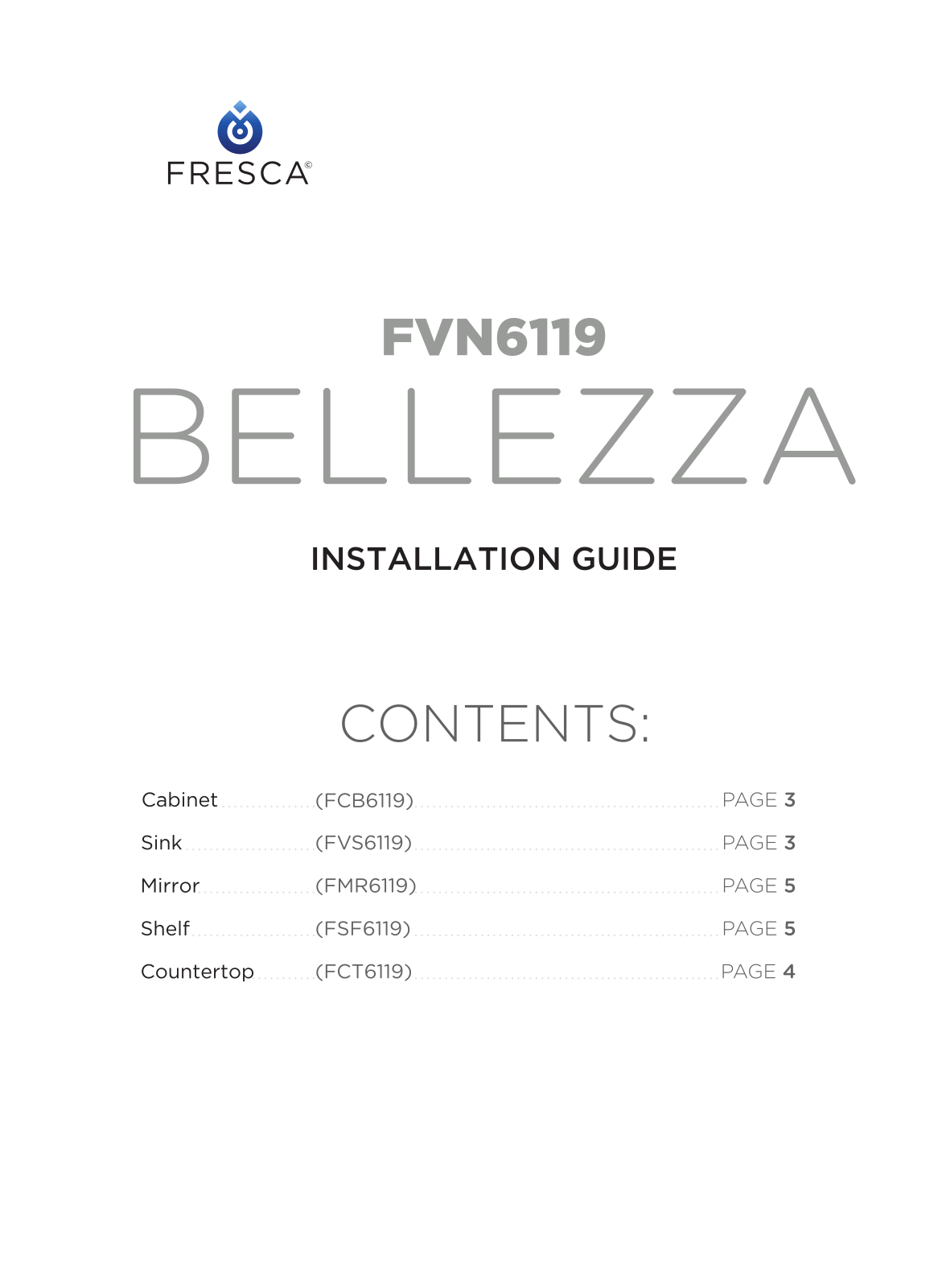 Fresca FBH2118 Installation & Assembly - ManualMachine.com