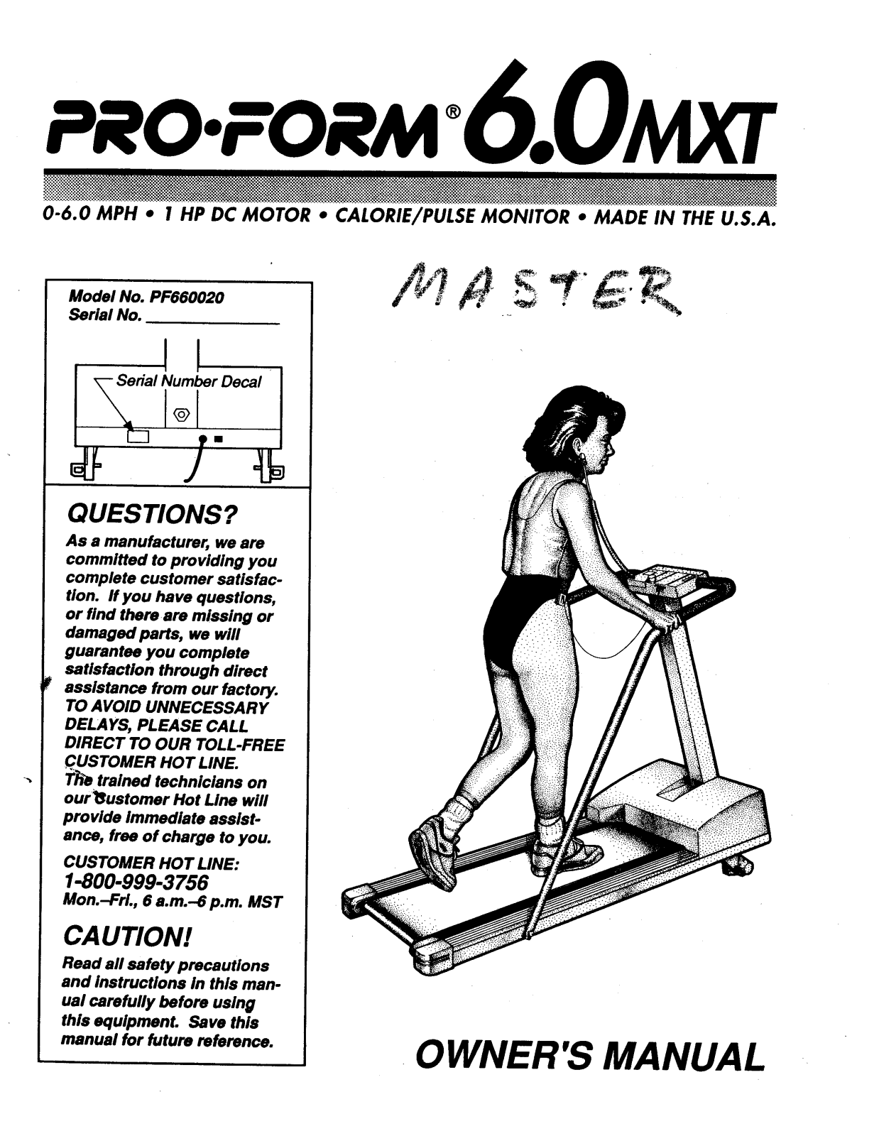 ProForm PF660020 User Manual