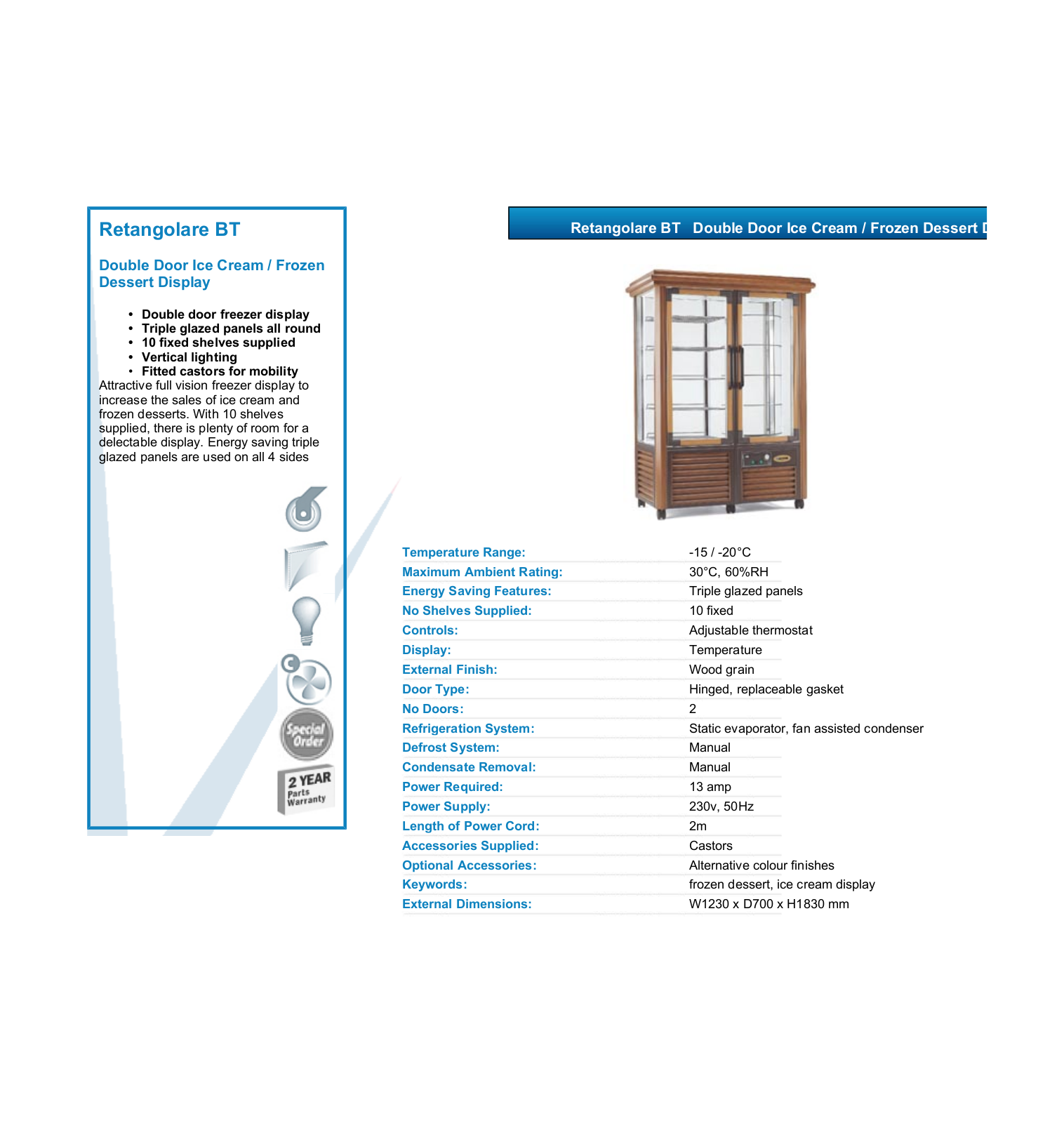 Valera RETANGOLARE BT DATASHEET