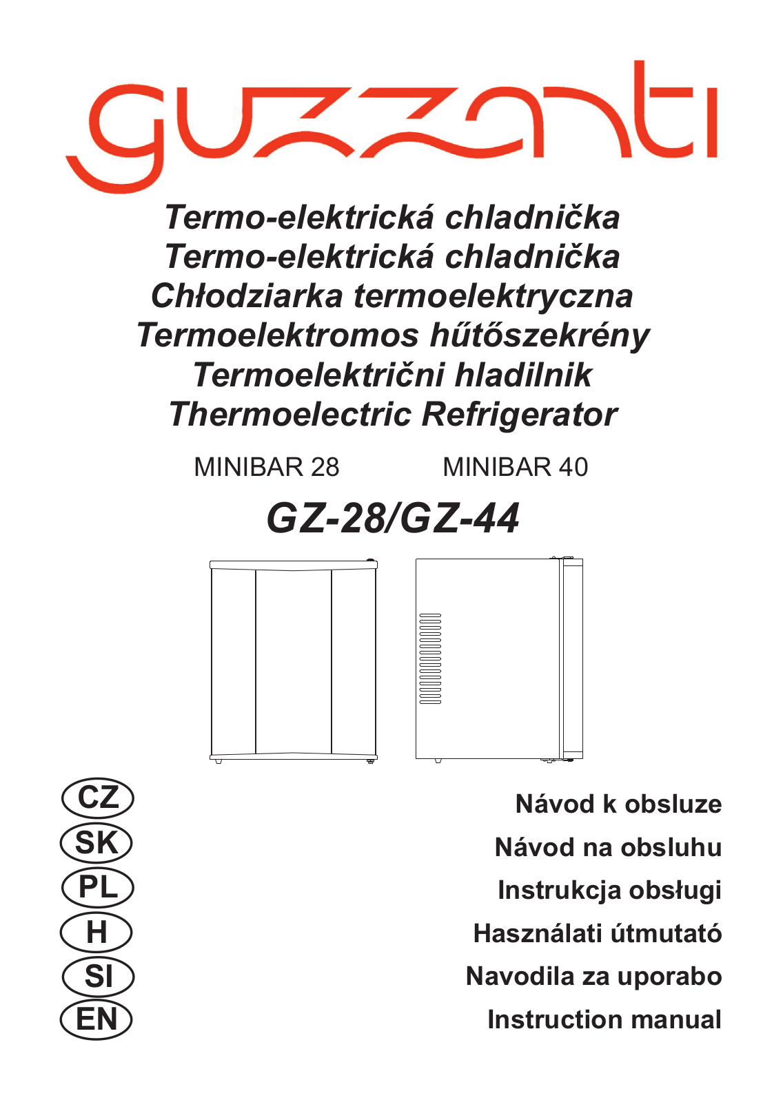 Guzzanti GZ 44G Operating Instructions