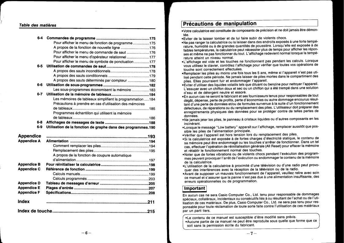 CASIO Fx-7700G User Manual