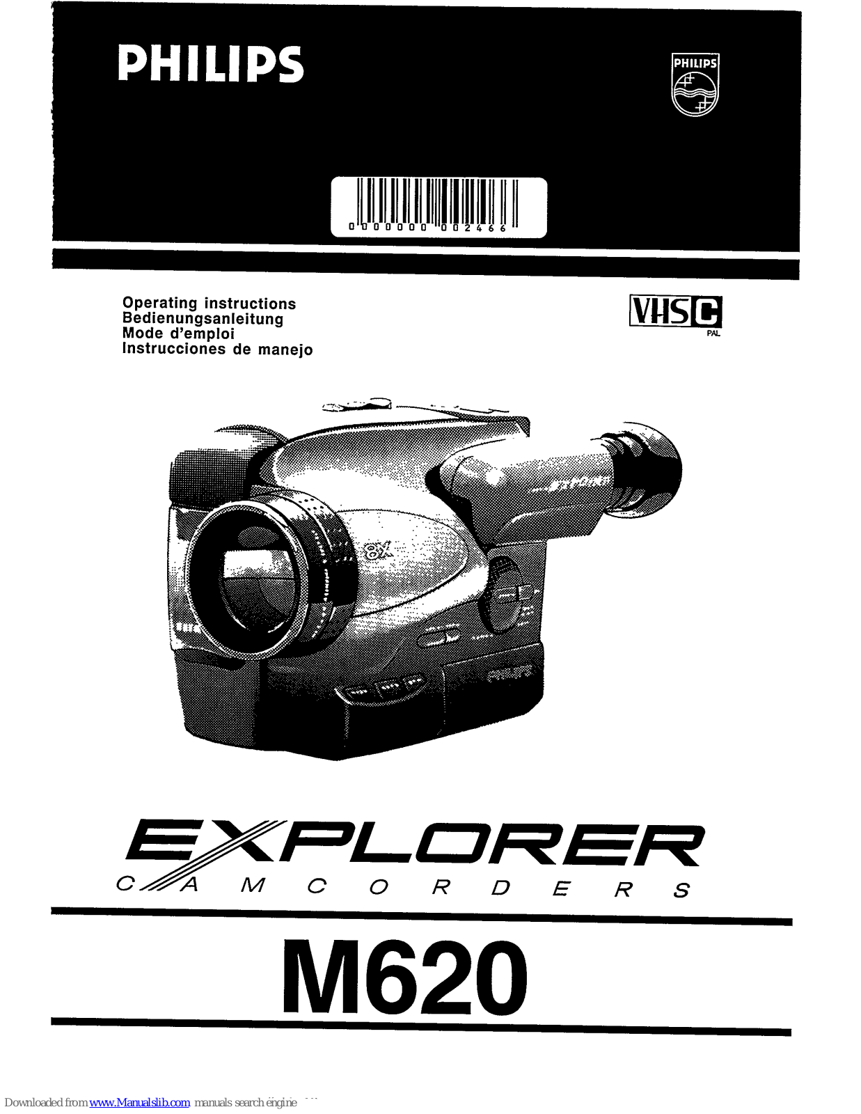 Philips Explorer M620 Operating Instructions Manual