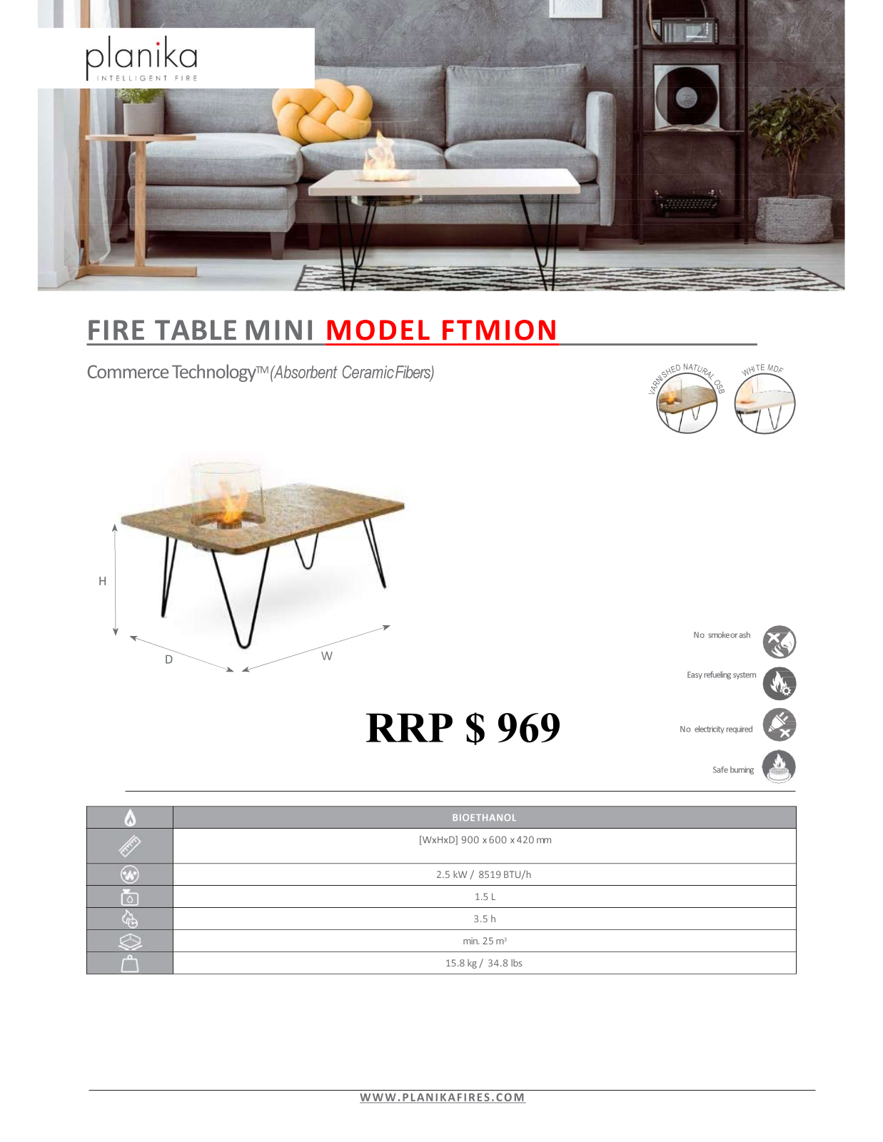 Planika FTMION Specifications Sheet - ManualMachine.com