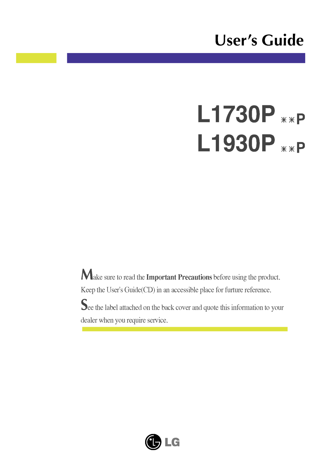 LG L1930PSNP User Manual