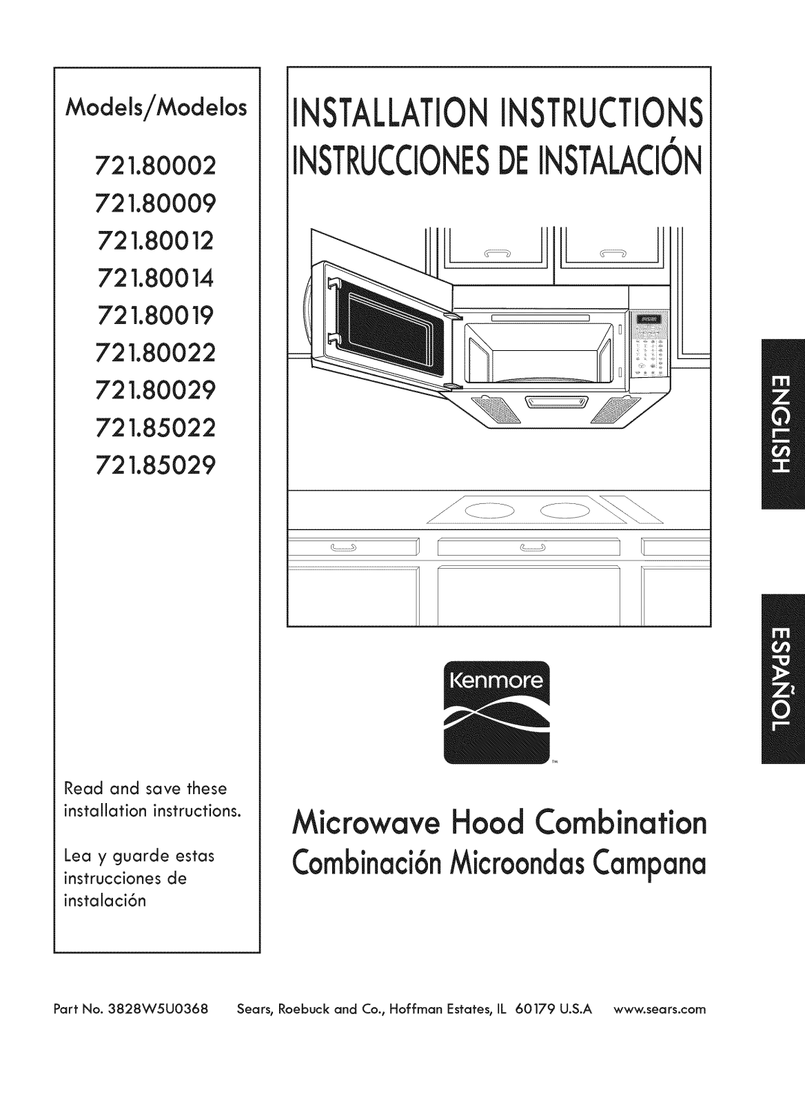 Kenmore 72185022010, 72185029010, 72180019000, 72180022700, 72180014000 Installation Guide - ManualMachine.com