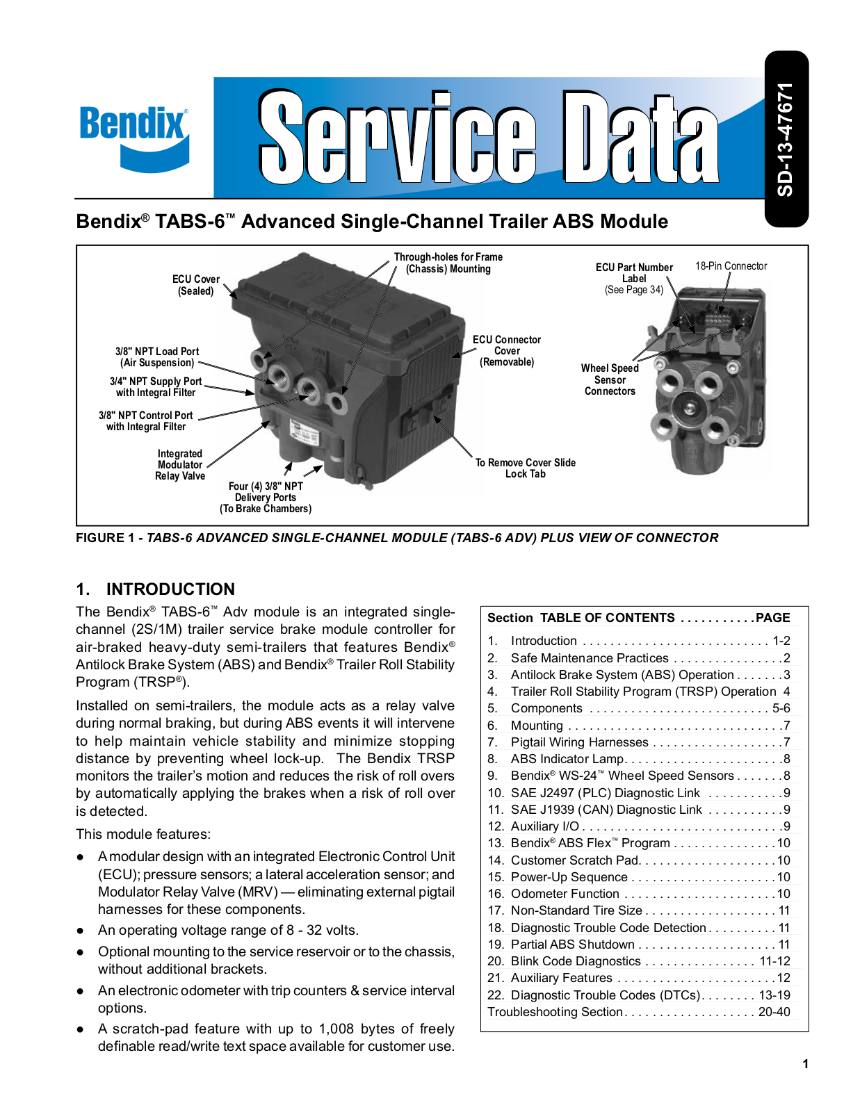 Bendix Commercial Vehicle Systems TABS-6 User Manual