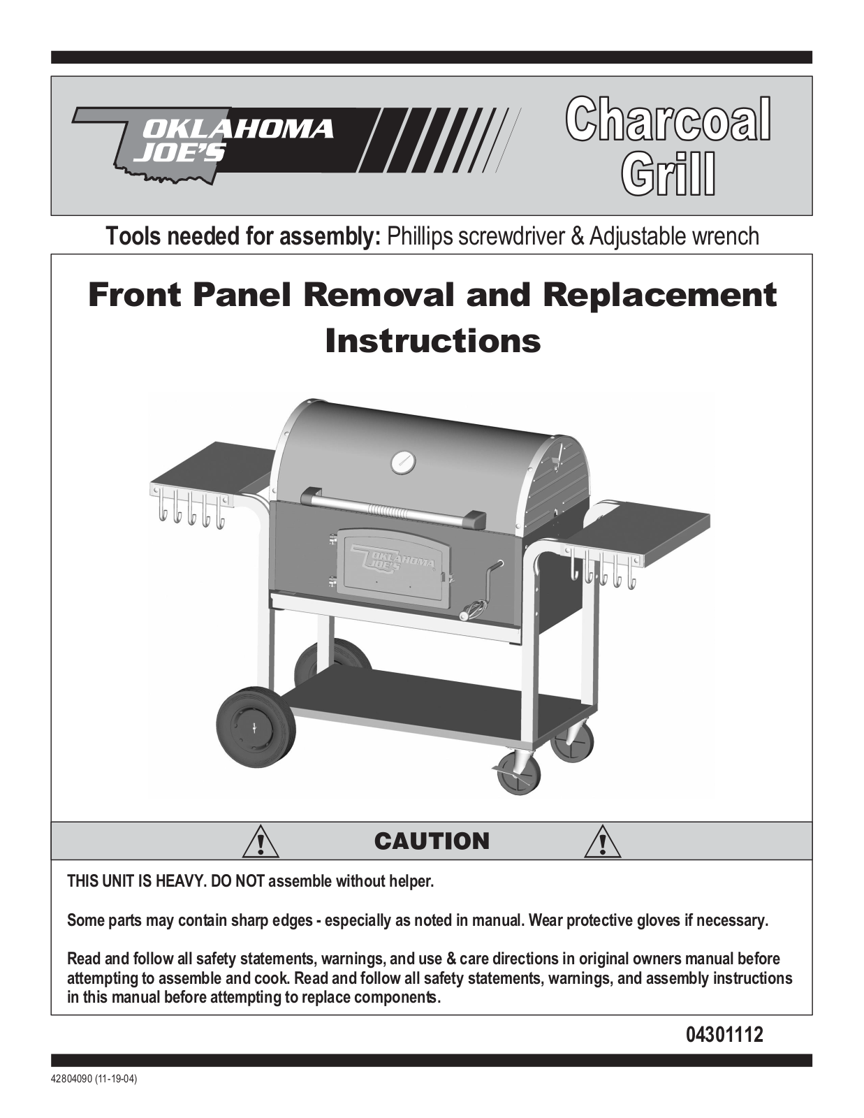 Charbroil 04301112 Installation Guide