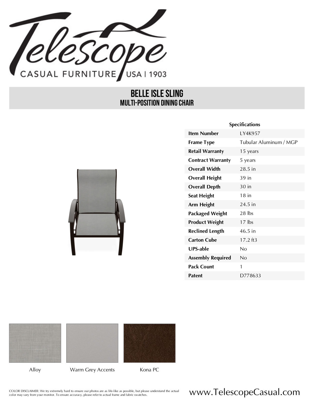 Telescope Casual TE3944 Specifications - ManualMachine.com