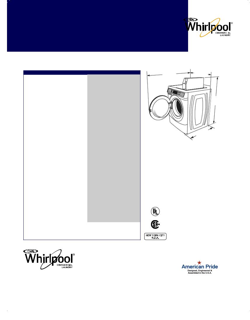 Whirlpool CHW8990CW Specification Sheet