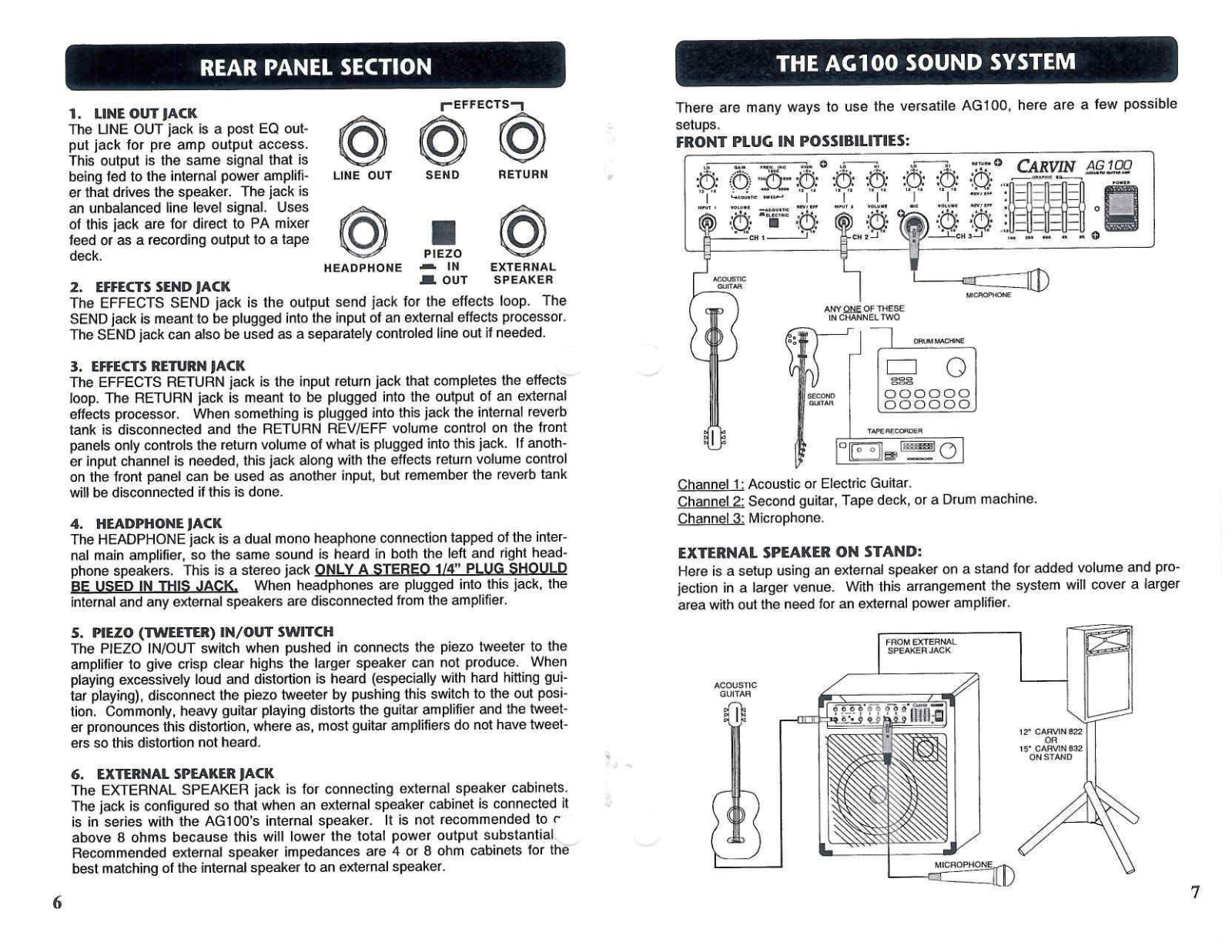 Carvin AG100-10, AG100-12 User Manual