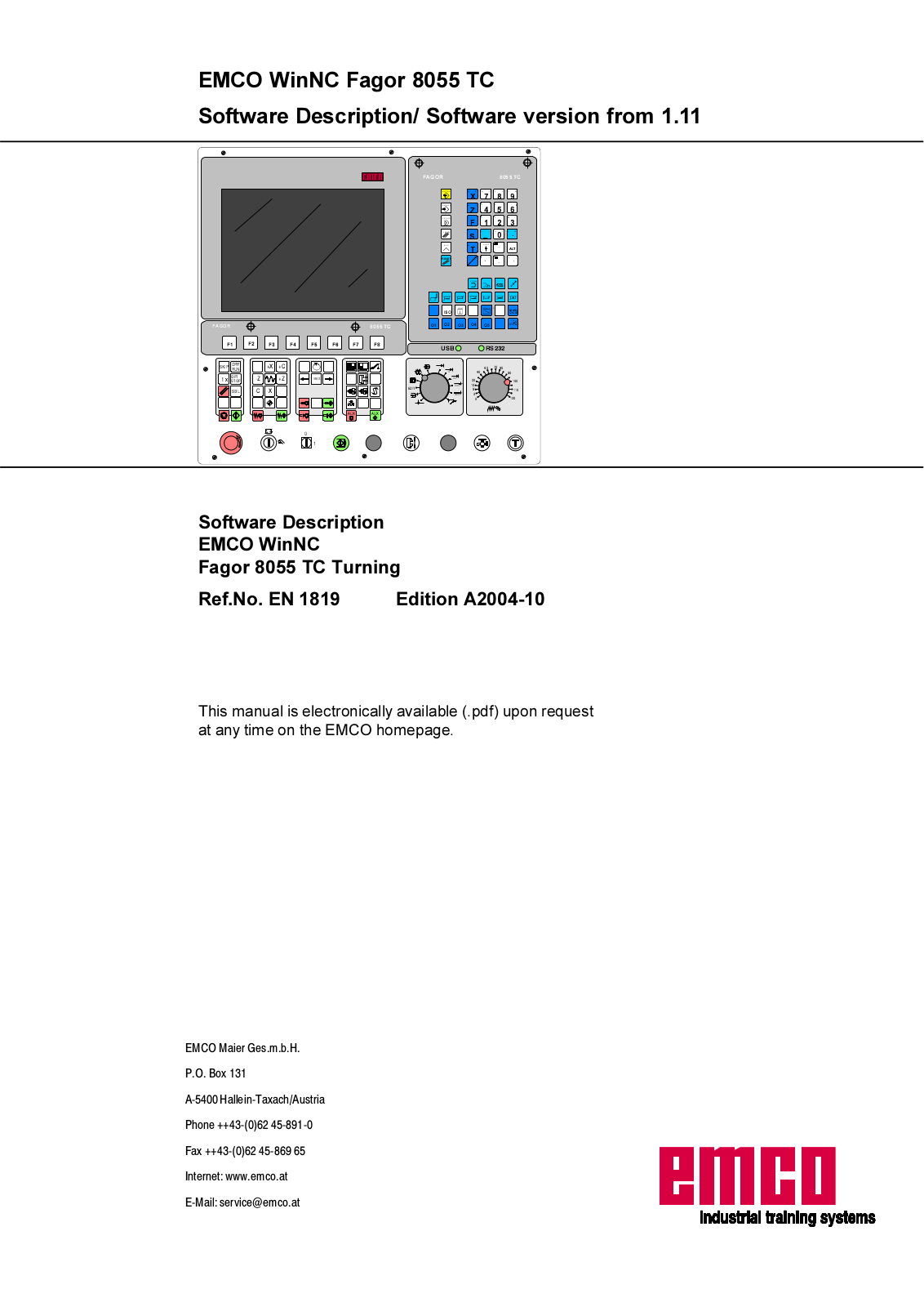 emco winnc 8055 TC User Manual