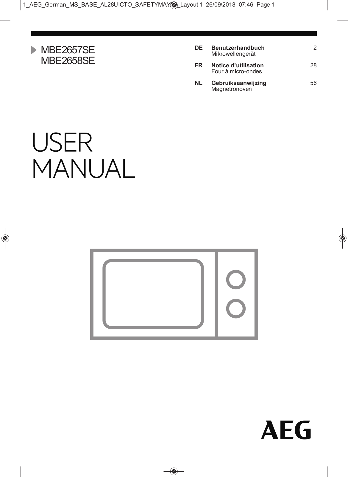 AEG MBE2658SEB User manual