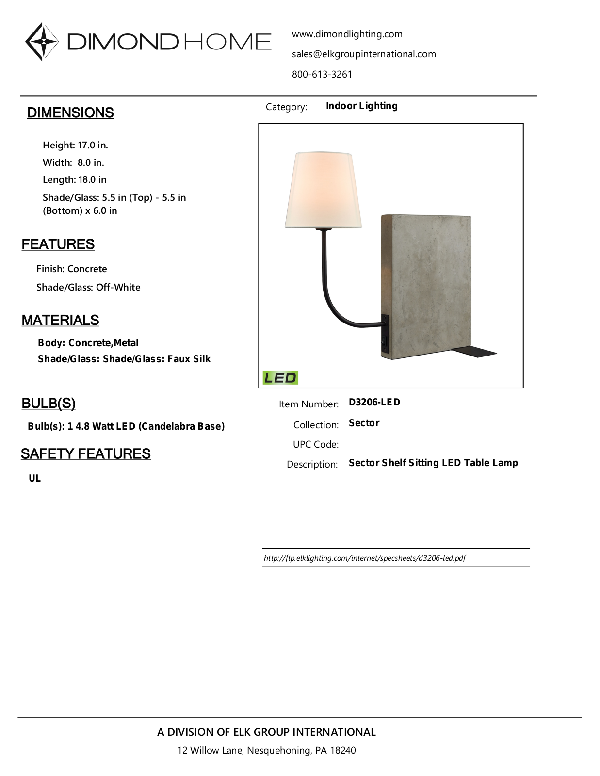 ELK Home D3206LED User Manual