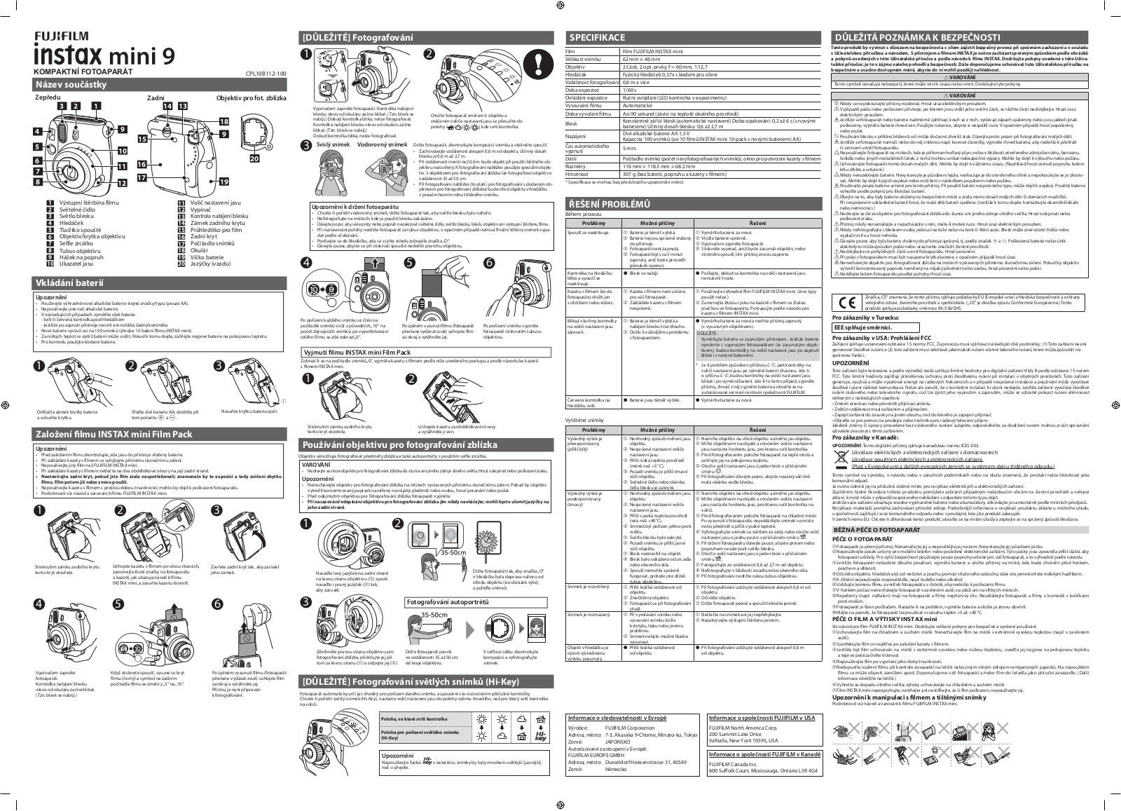 Fujifilm Instax mini 9 User Manual